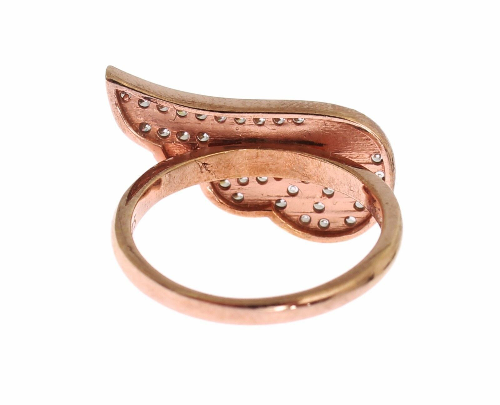 Nialaya Rosa Gold 925 Silber Frauen klar CZ Ring