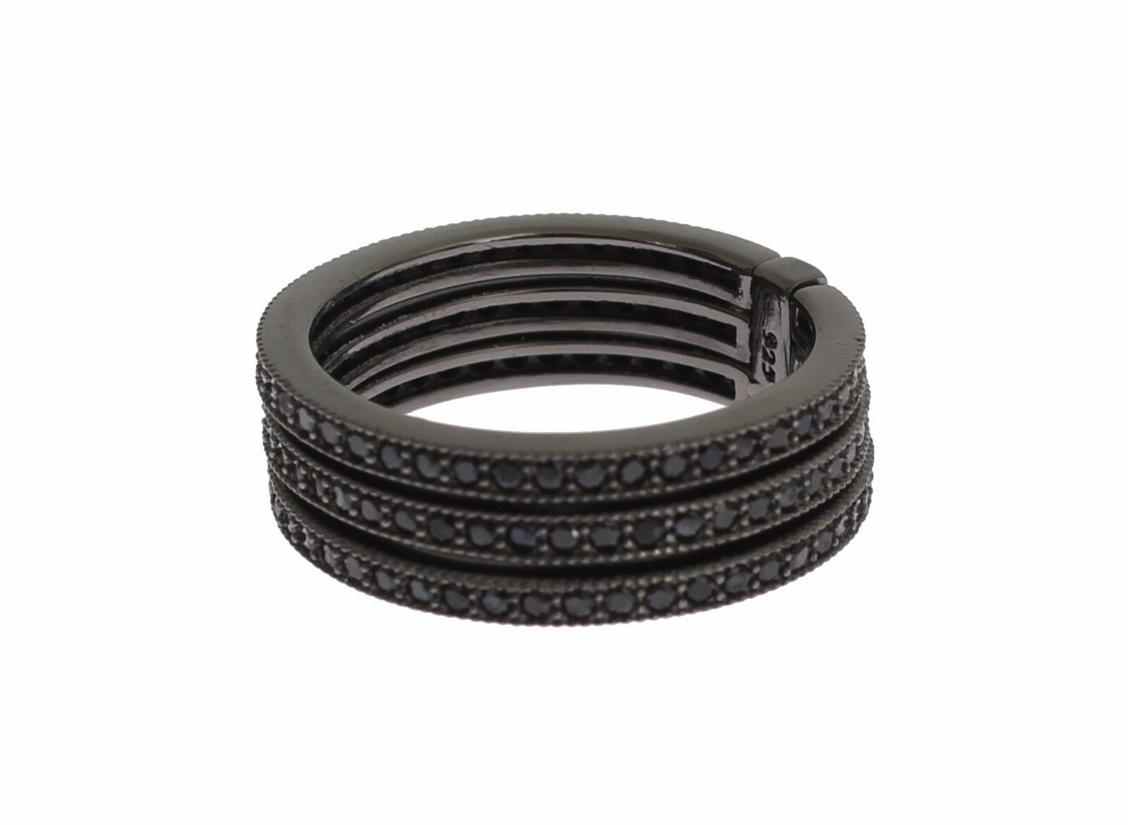 Nialaya Black CZ 925 Sterling Silver Women