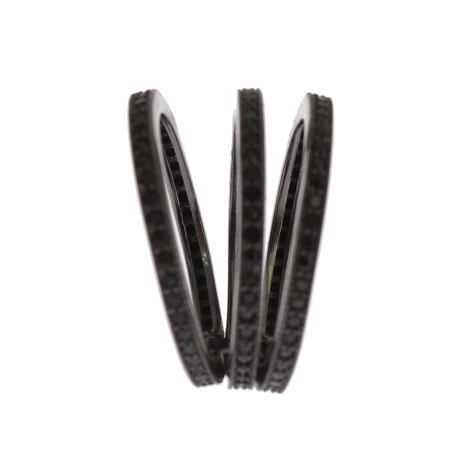 Nialaya Black CZ 925 Sterling Silver Women