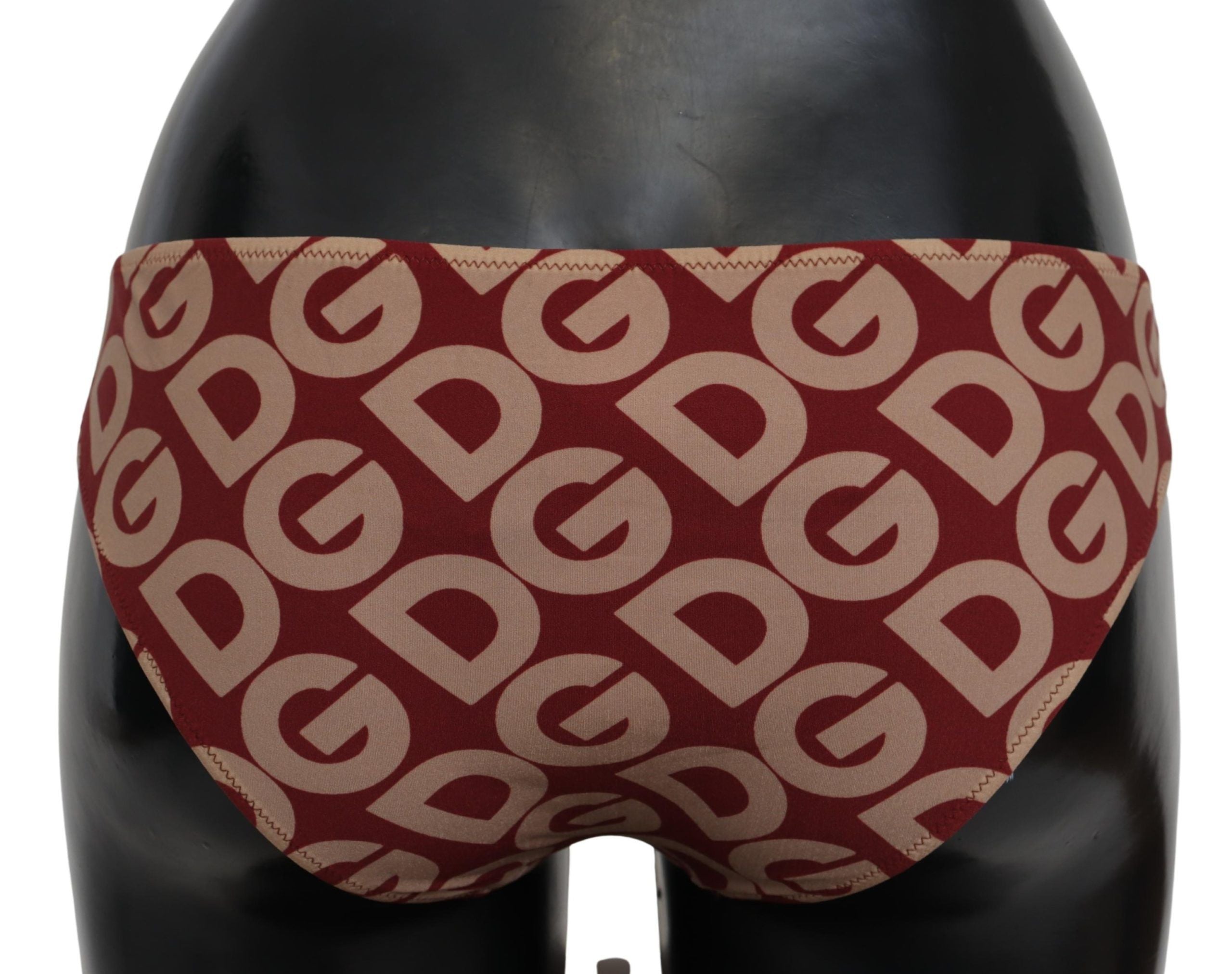 Dolce & Gabbana Multicolor DG Logo Print Bottom Beachwear Bikini Badeanzug