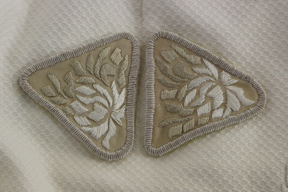 Andrea Incontri Pamuklu çiçek işlemeli beyaz etek