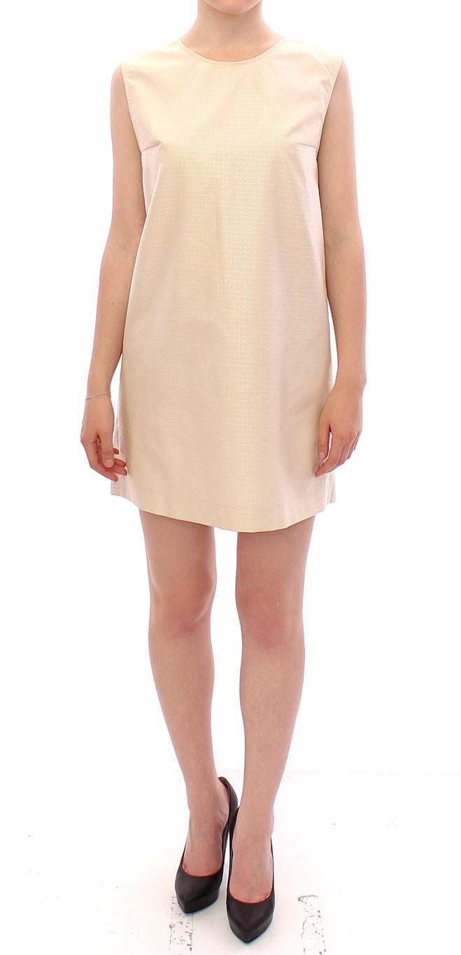 Andrea Incontri beige sleeveless shift mini dress