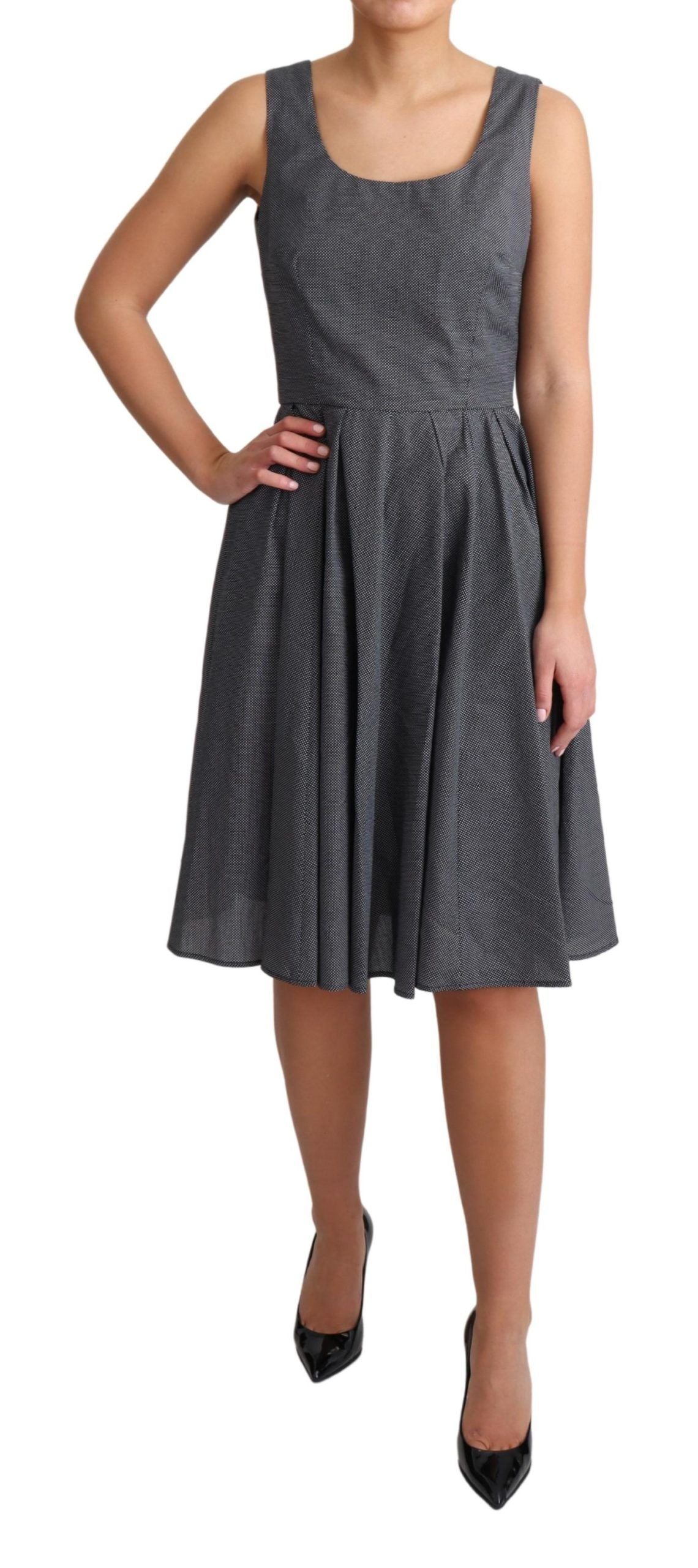 Dolce &amp; Gabbana Black polka dot cotton A-line dress