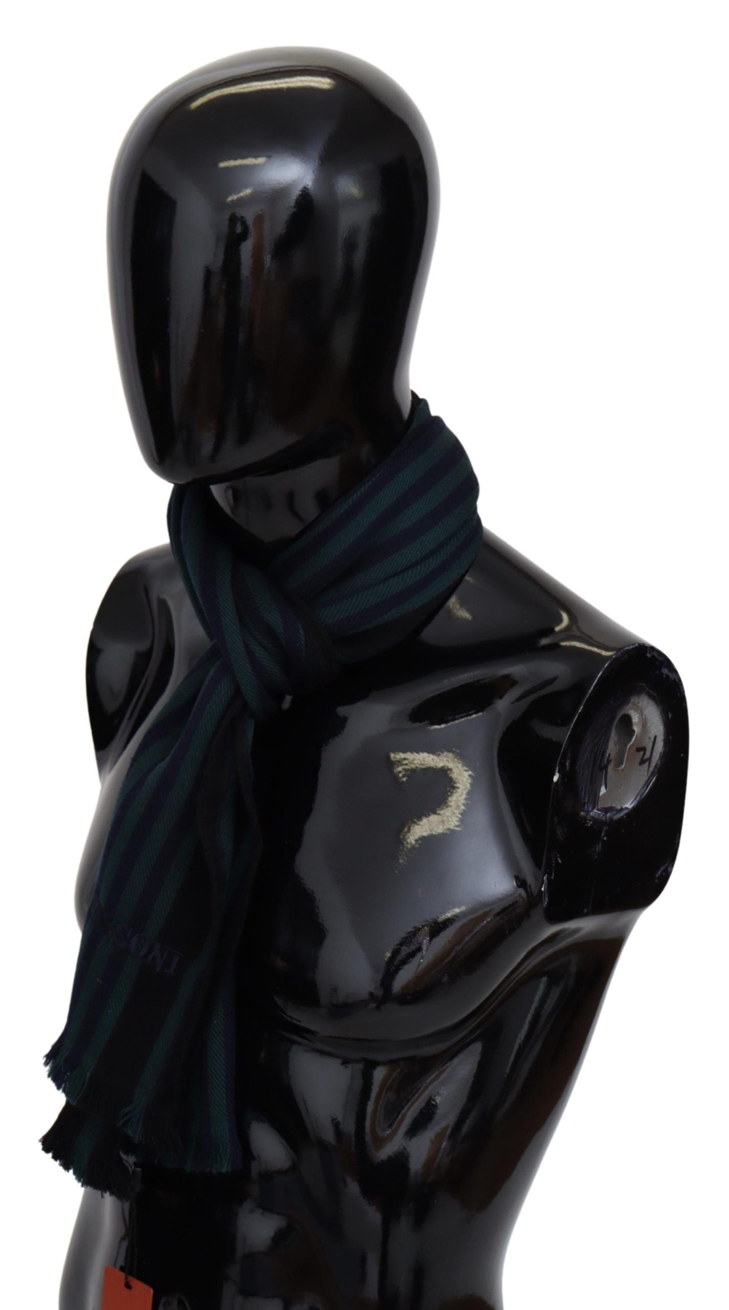 Missoni Mehrfarbig gestreifter Wolle Unisex Halswickelschal