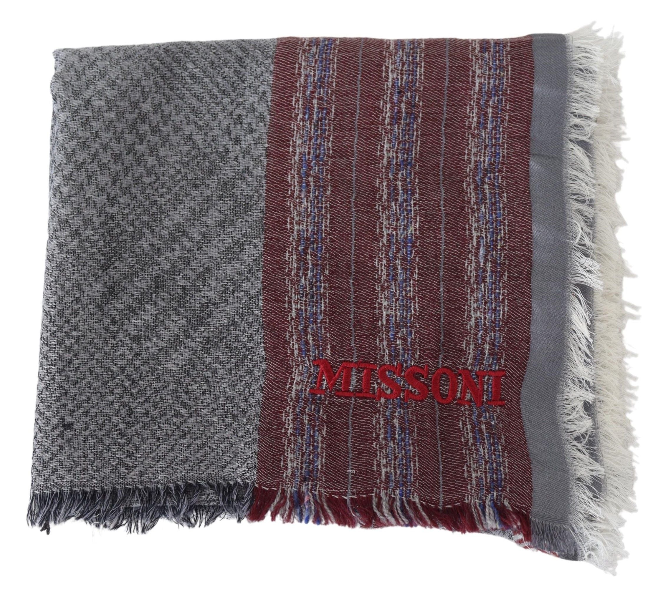 Missoni Mehrfarbig gestreifter Wollschal Unisex Halswickelschal