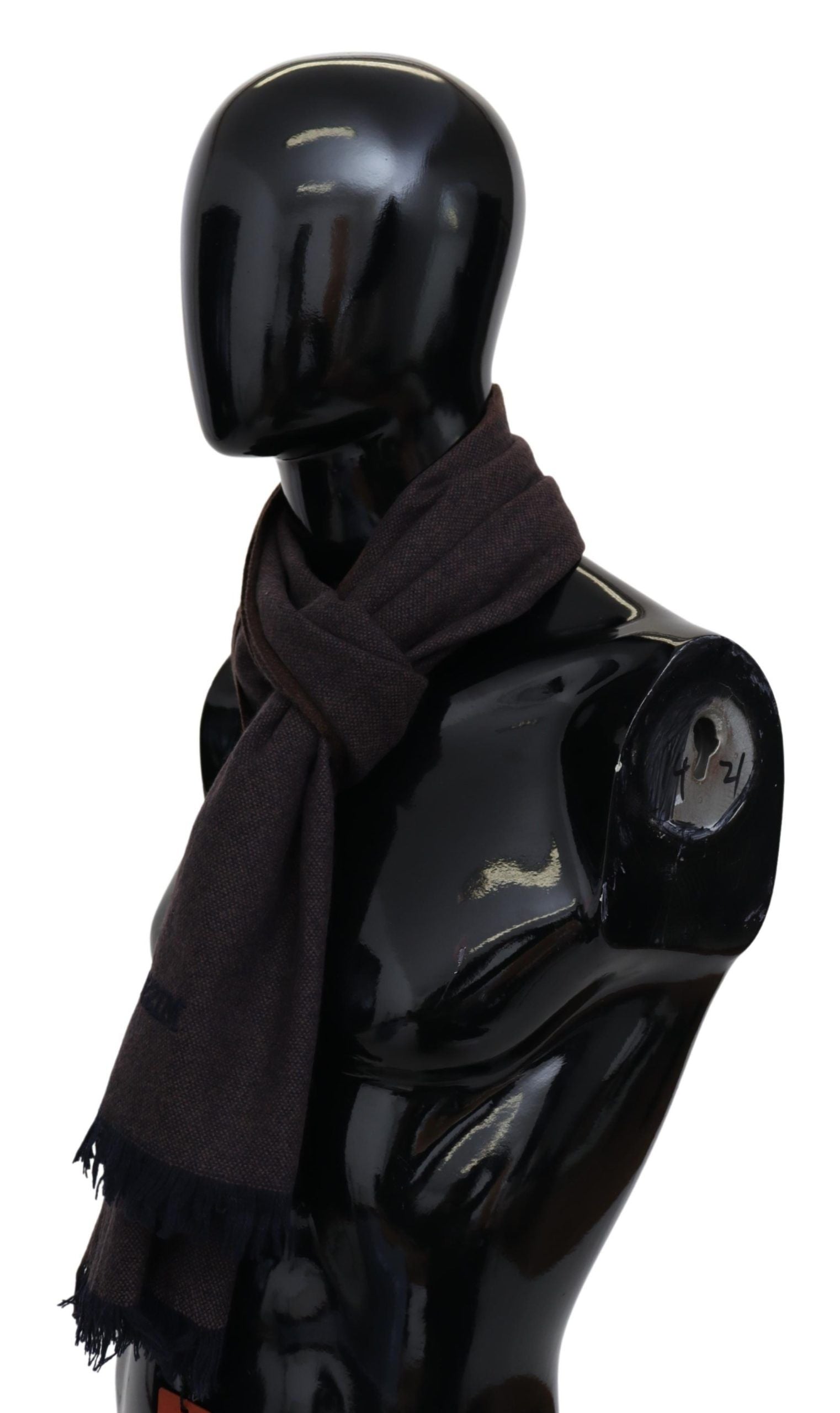 Missoni Braun 100% Kaschmir Unisex Hals Wrap Fransen Schal