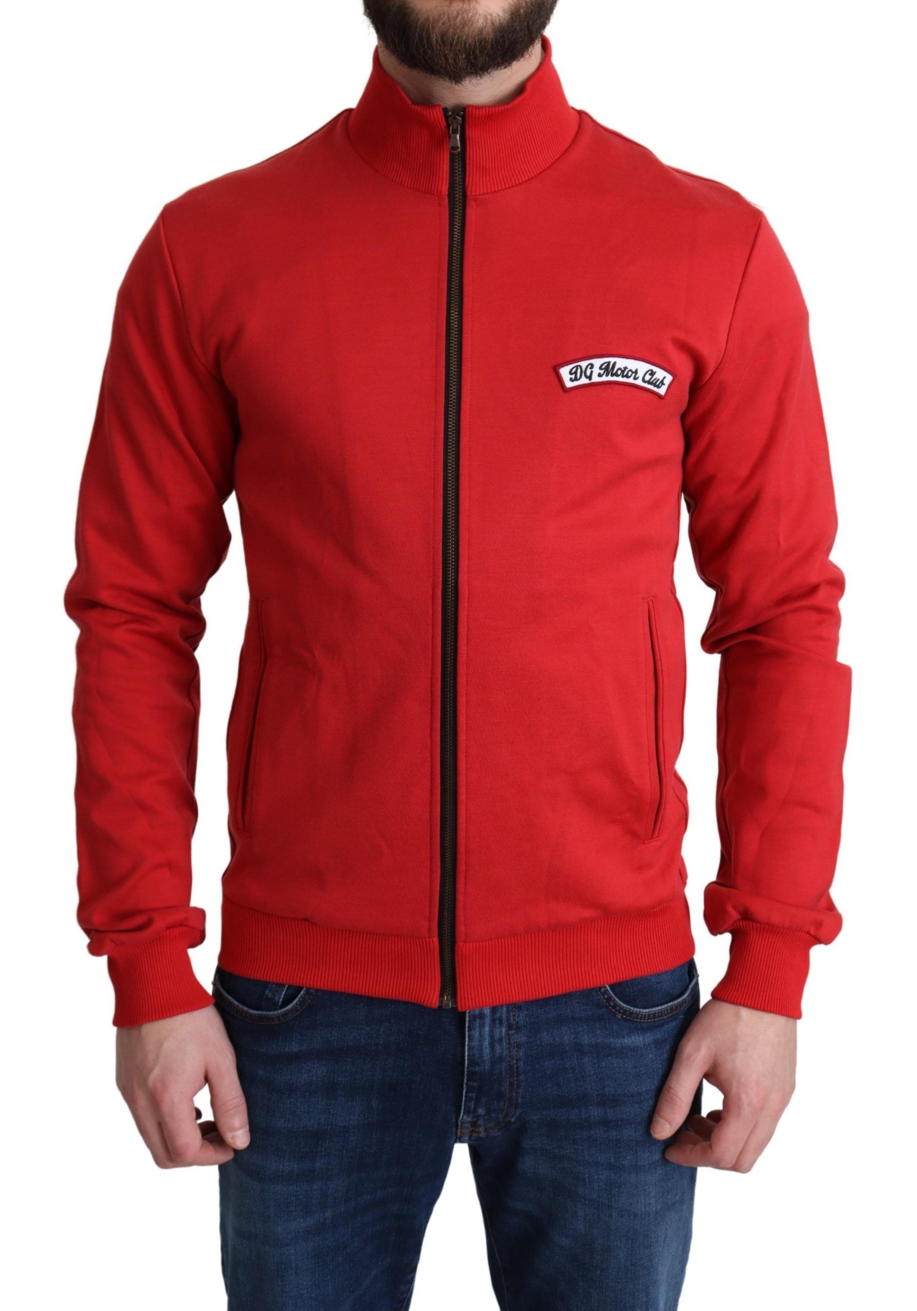 Dolce &amp; Gabbana Red DG Motor Club Zip Cardigan