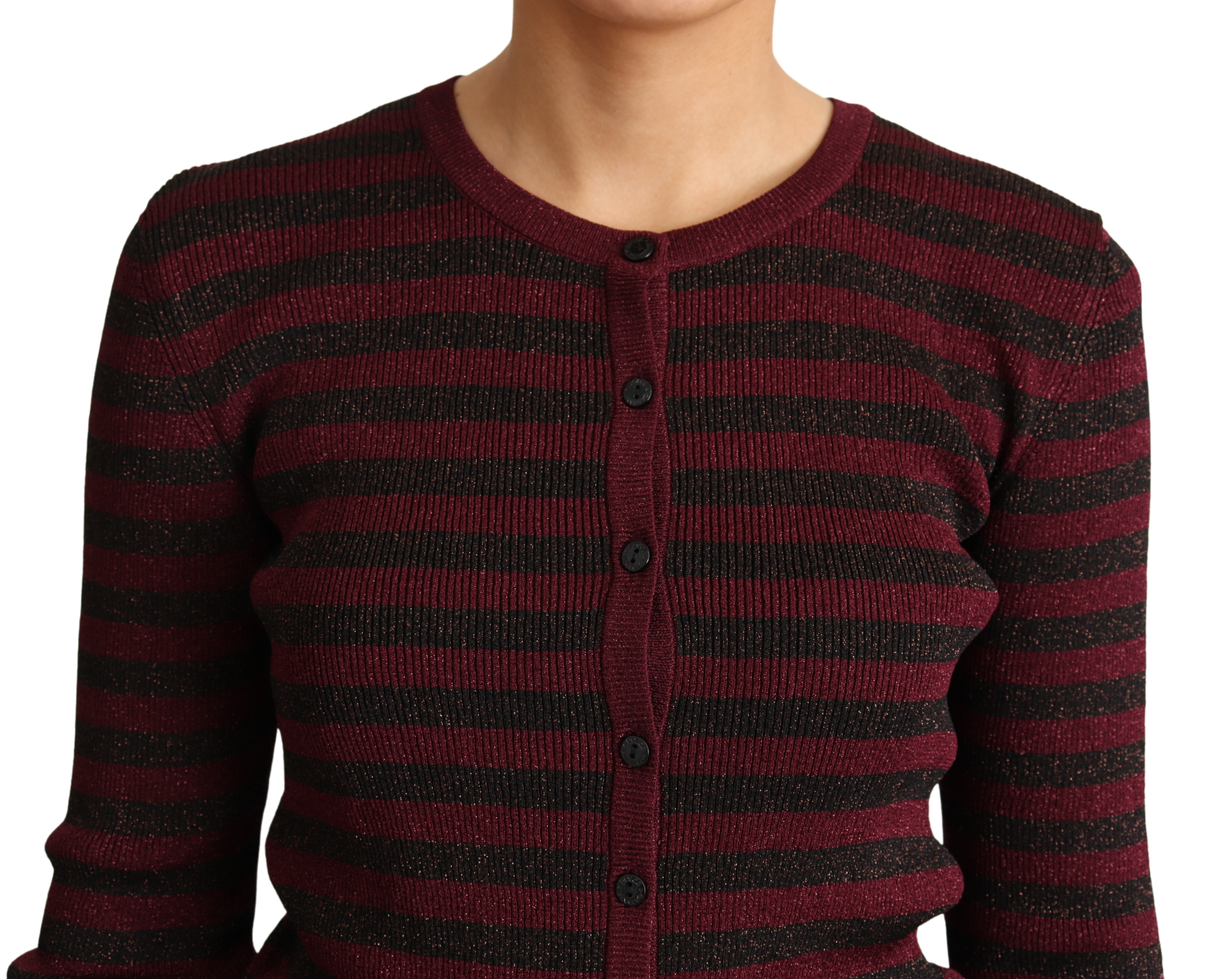 Dolce &amp; Gabbana black and red striped viscose knit sweater