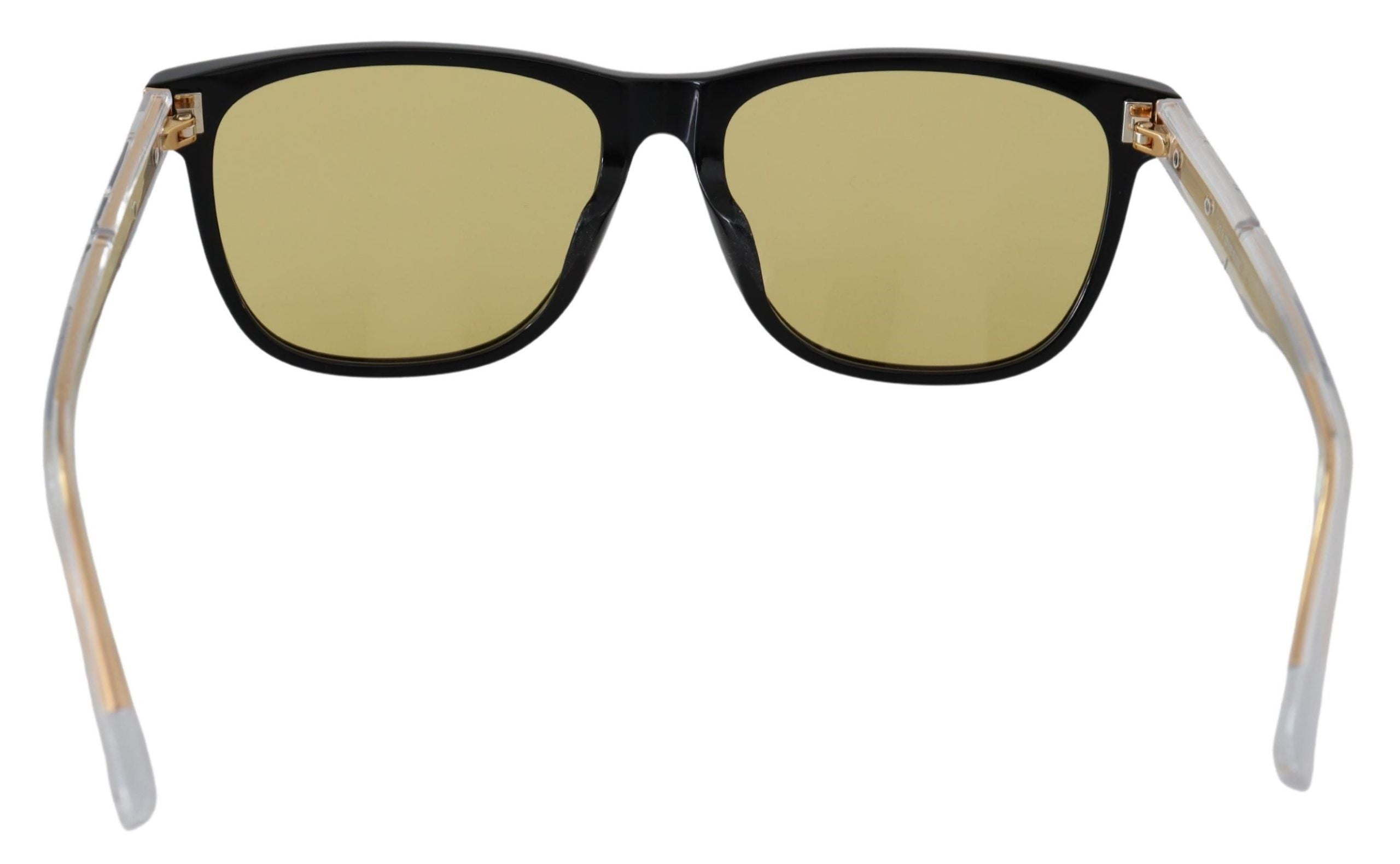 Diesel Schwarzer Rahmen DL0330-D 01E 57 Gelb Transparente Gläser Sonnenbrille