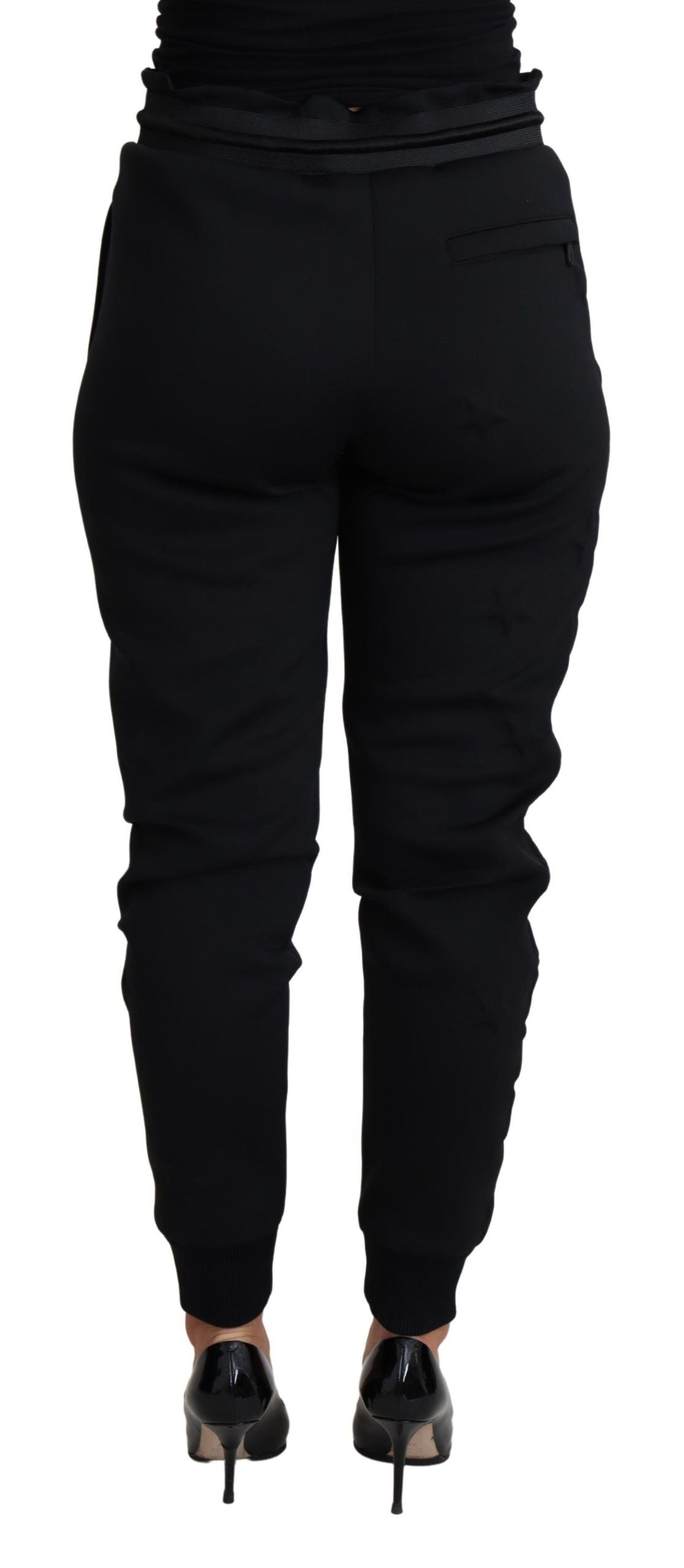 Dolce &amp; Gabbana Black Polyester Neoprene Jogger Pants