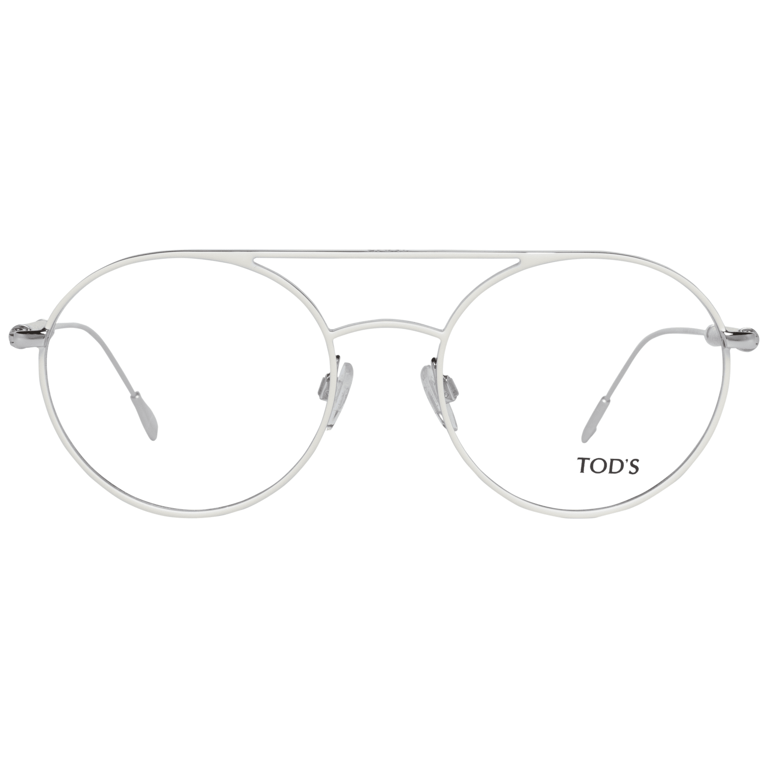 Tod's Weiße Metall- & Leder-Brille (Gestell)