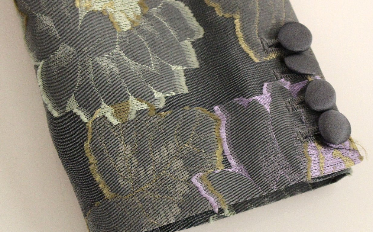 Roberto Fragata Multicolor Blazer aus geblümter Seide und Baumwolle