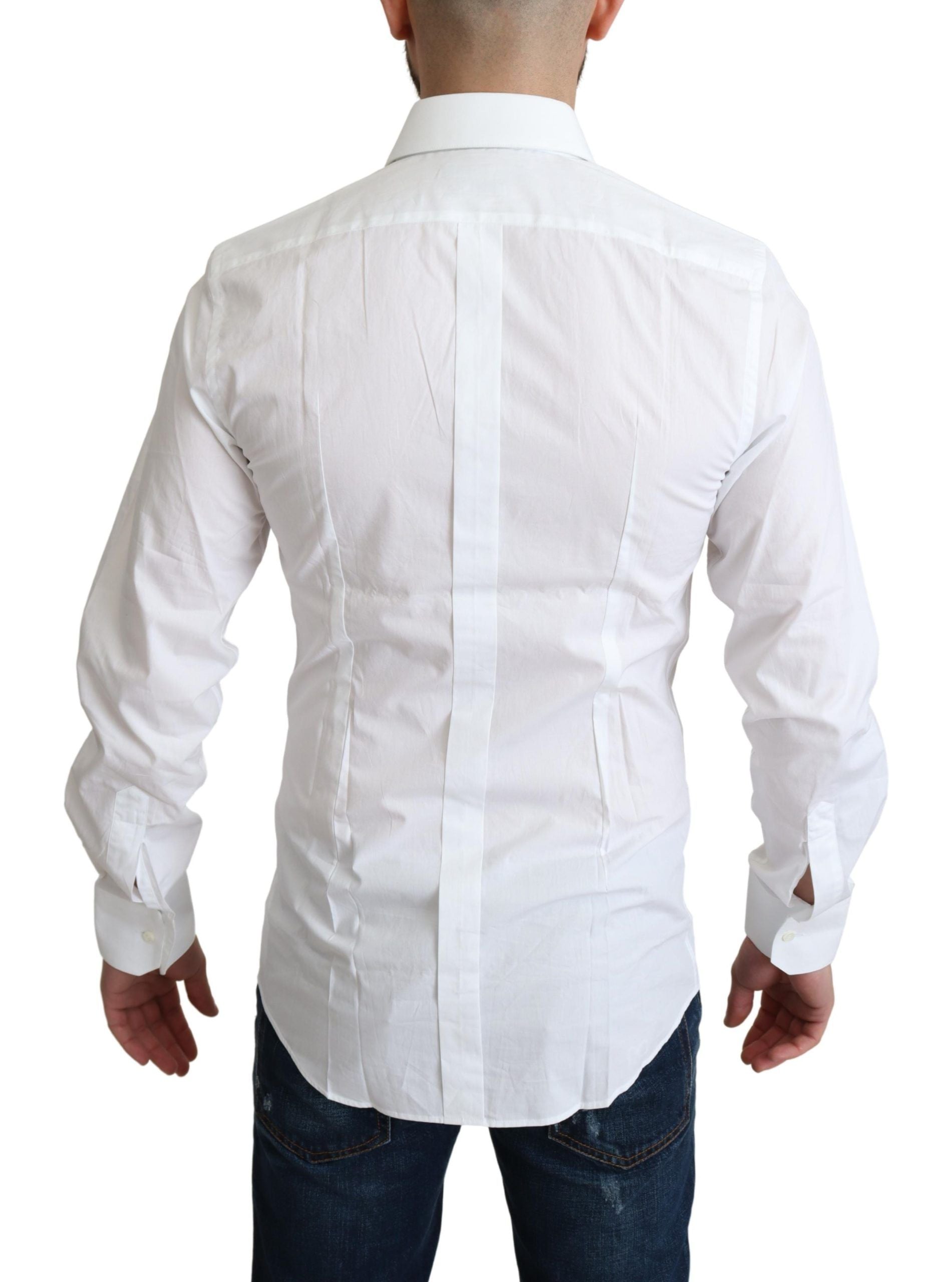 Dolce &amp; Gabbana white pure cotton shirt for men
