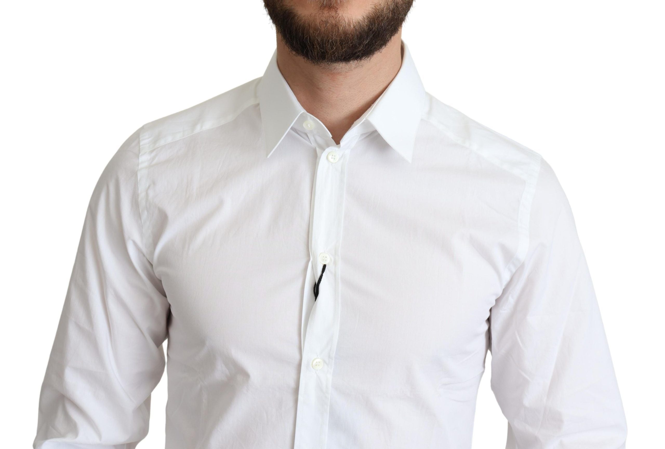 Dolce &amp; Gabbana white pure cotton shirt for men