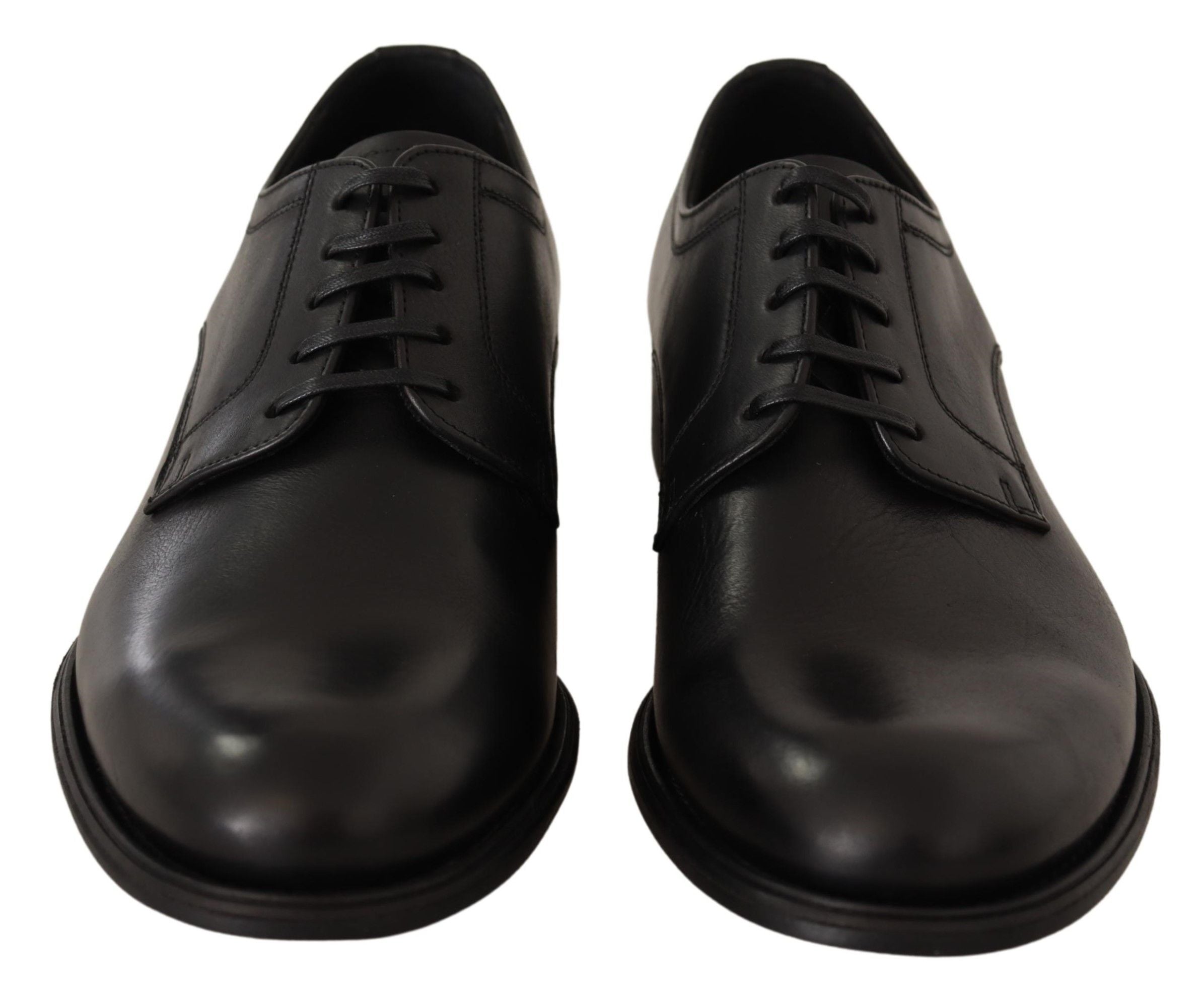 Dolce &amp; Gabbana Men's Black Leather Lace Up Formal Derby Shoes