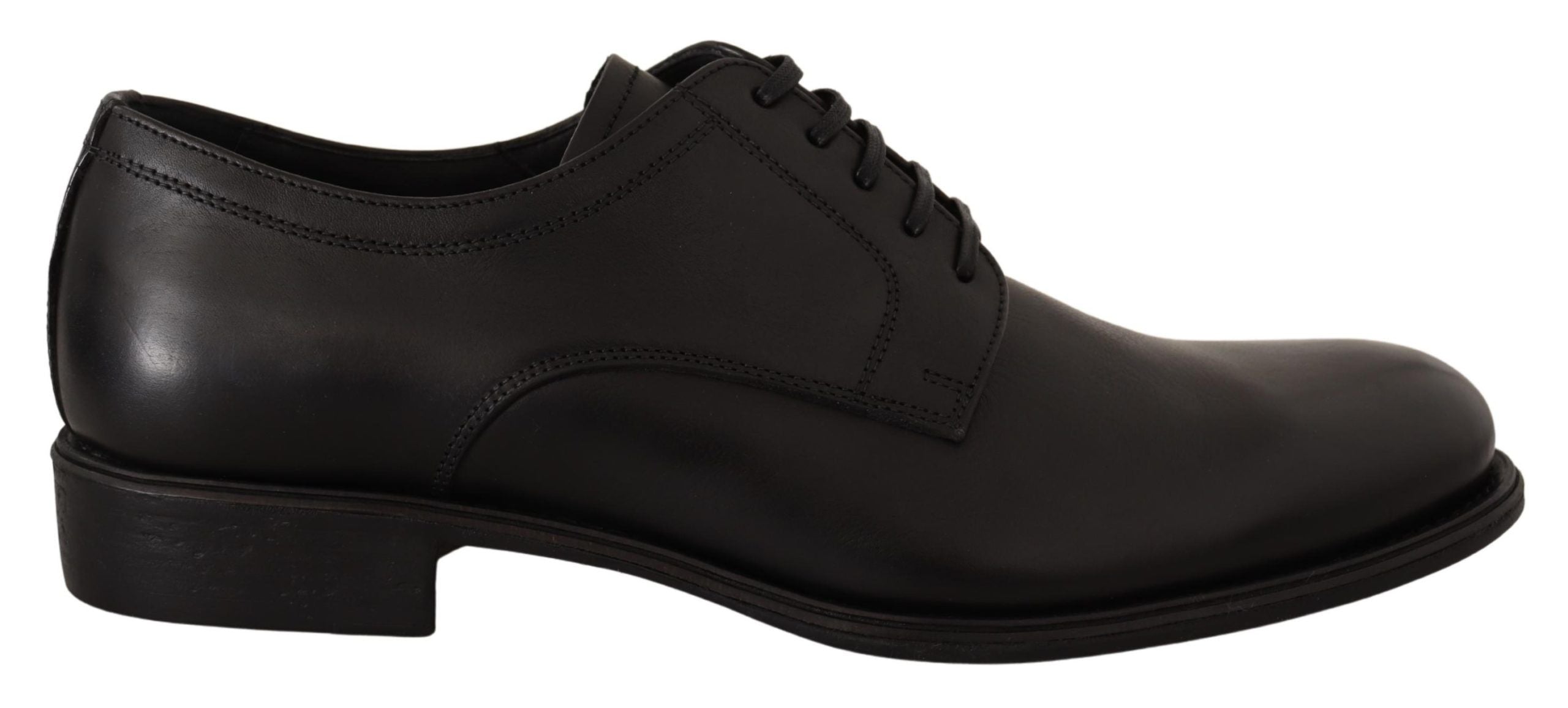 Dolce &amp; Gabbana Men's Black Leather Lace Up Formal Derby Shoes