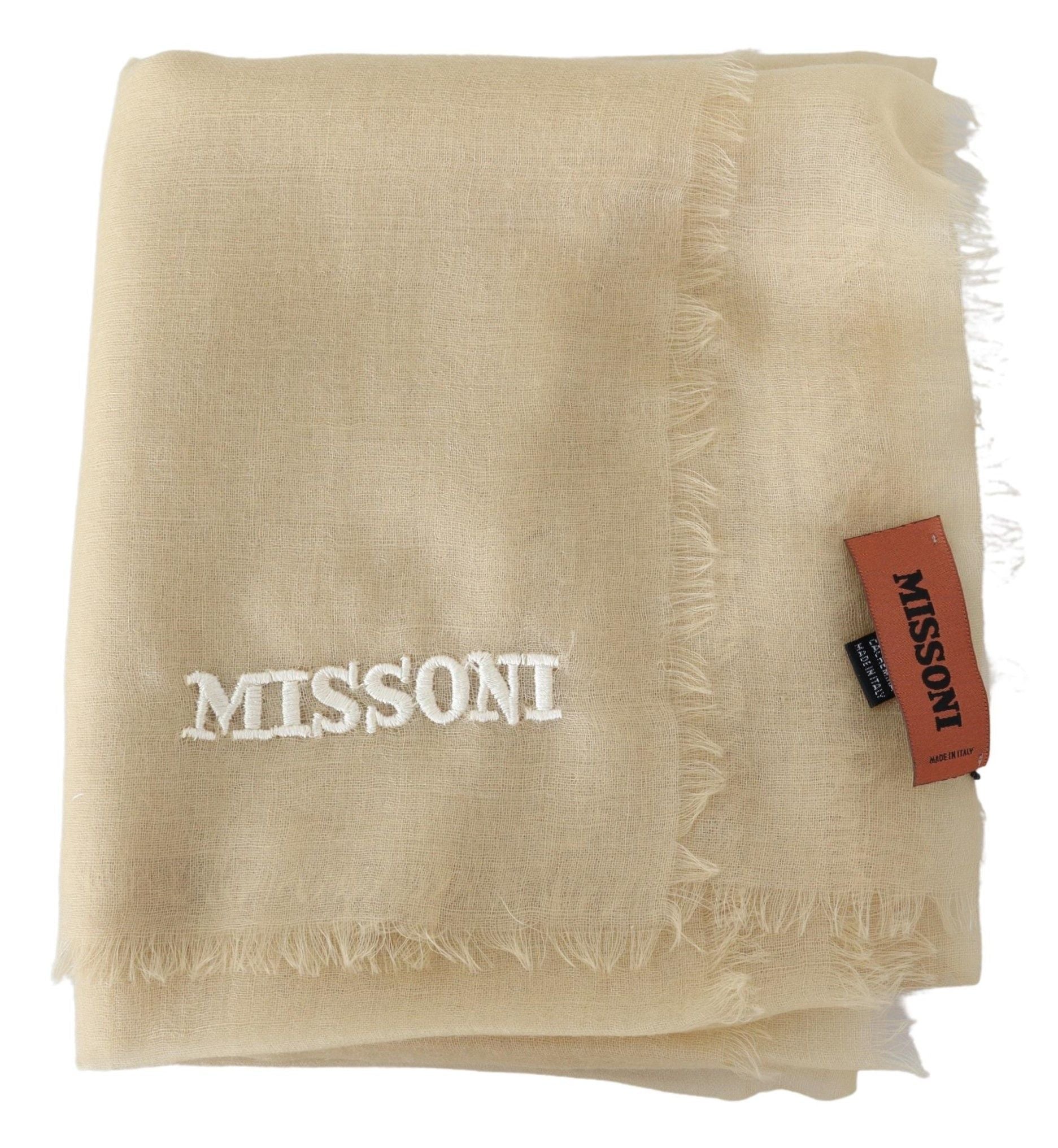 Missoni Beige Kaschmir Unisex-Halstuch