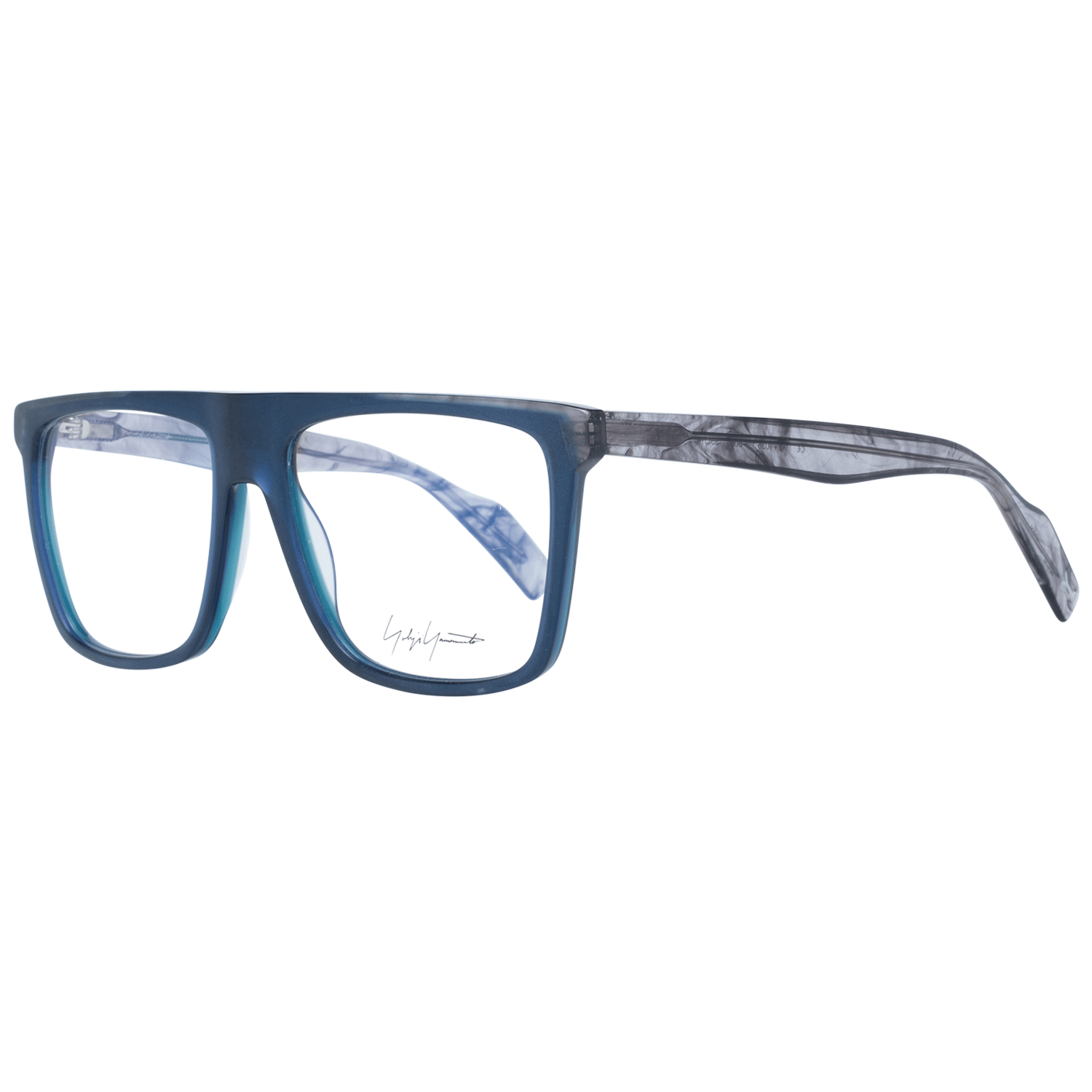 Yohji Yamamoto Blaue Kunststoff-Brille (Rahmen)