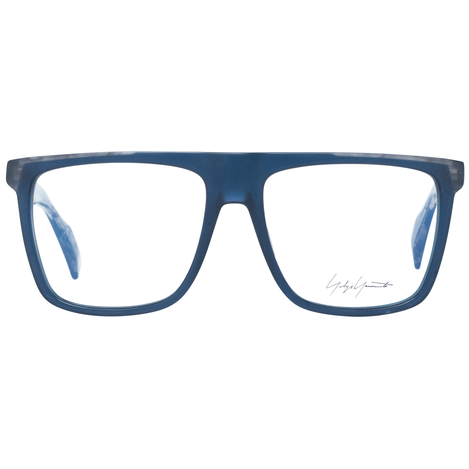 Yohji Yamamoto Blaue Kunststoff-Brille (Rahmen)