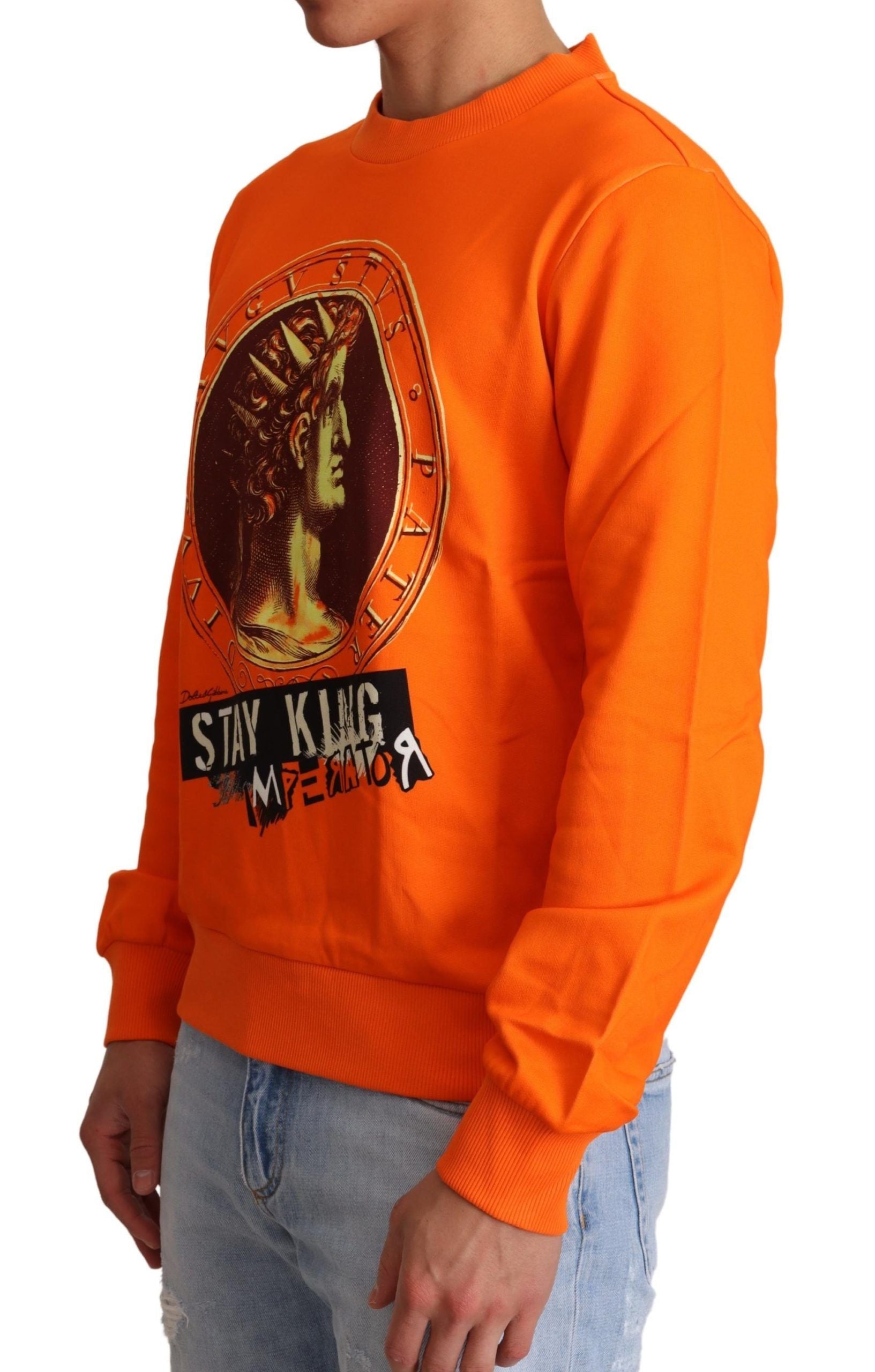 Dolce &amp; Gabbana Orange King Ceasar Cotton Sweater