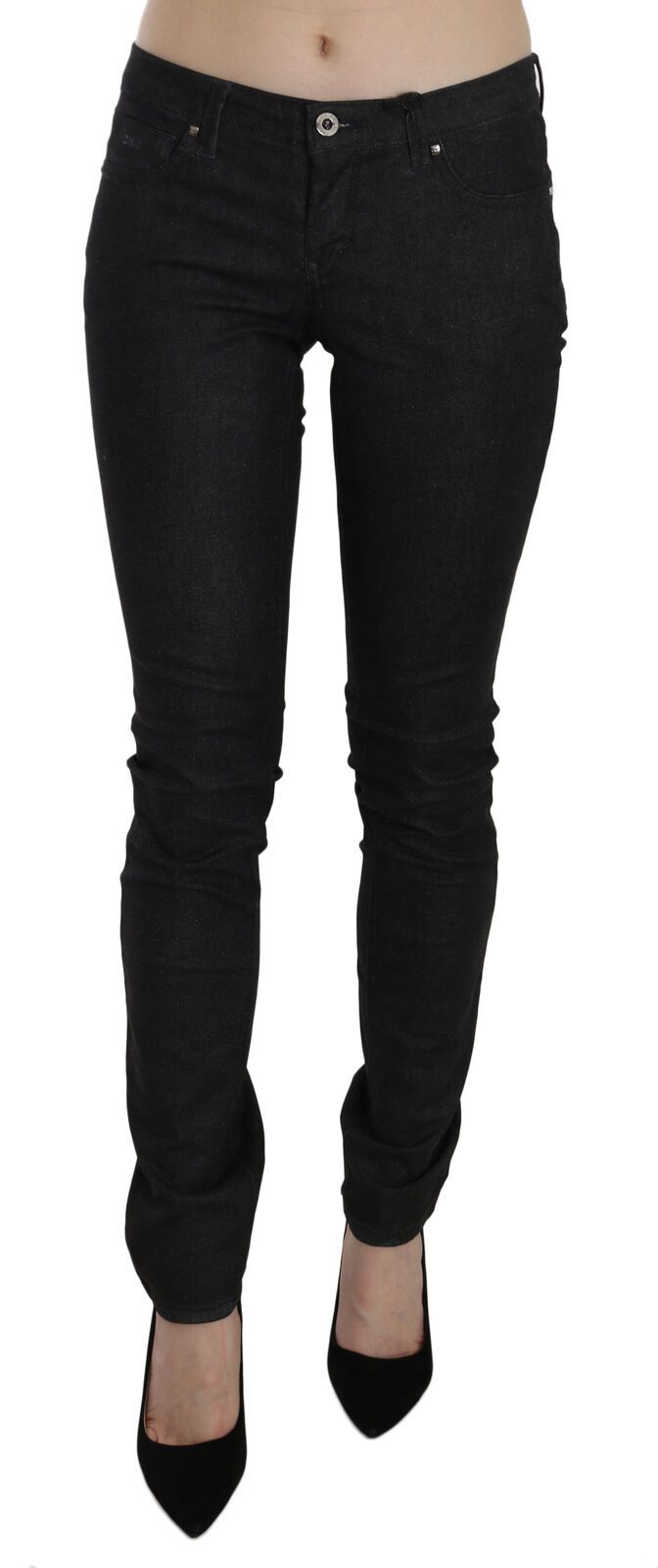 Costume National Schwarze Low Waist Skinny Casual Denim Jeans