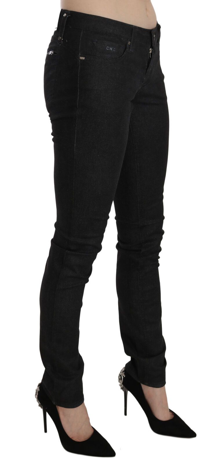 Costume National Schwarze Low Waist Skinny Casual Denim Jeans