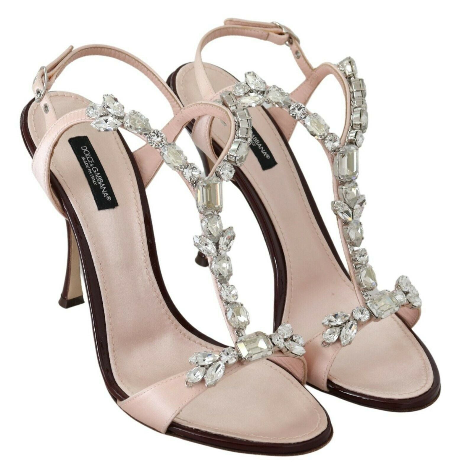 Dolce & Gabbana Rosa Kristalle Heels Keira Sandalen