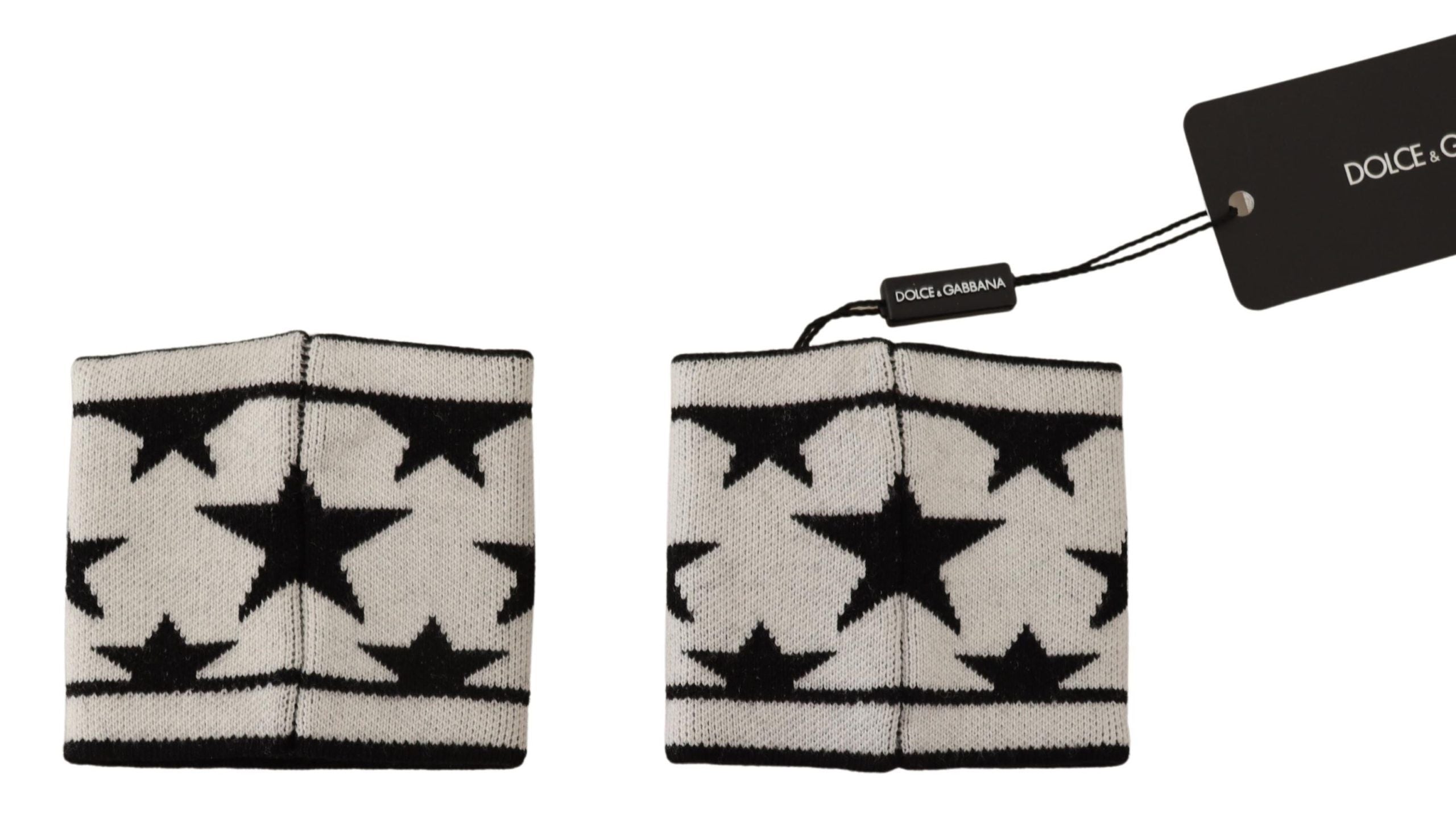Dolce & Gabbana Weiß Schwarz Wolle Logo #DGMILLENNIALS Wristband