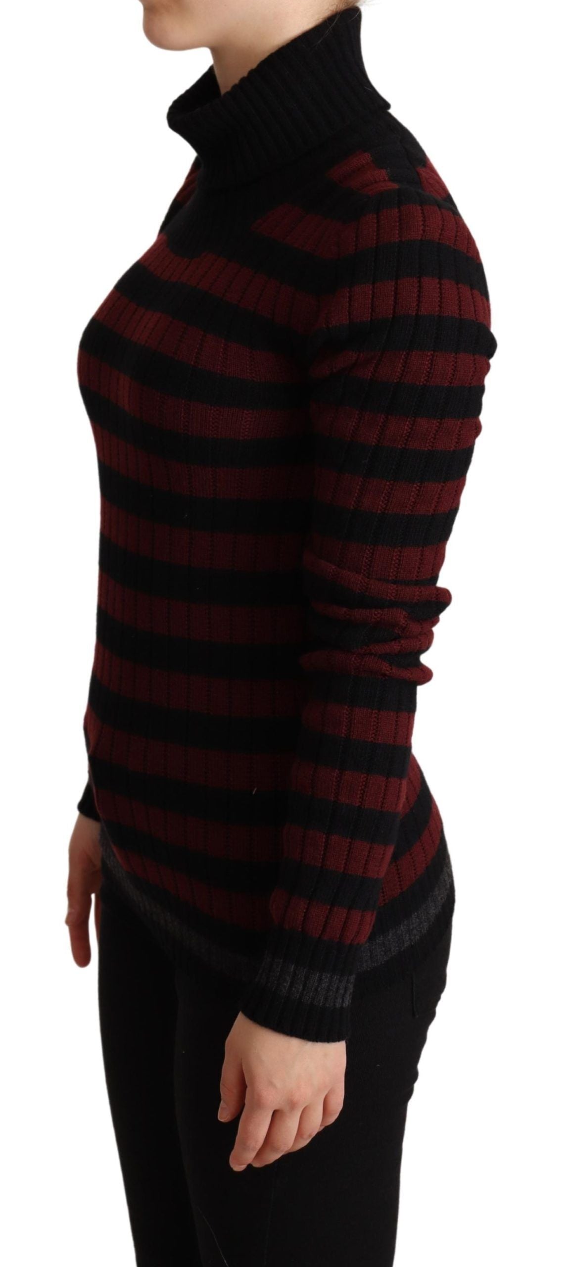 Dolce &amp; Gabbana black and red striped wool sweater