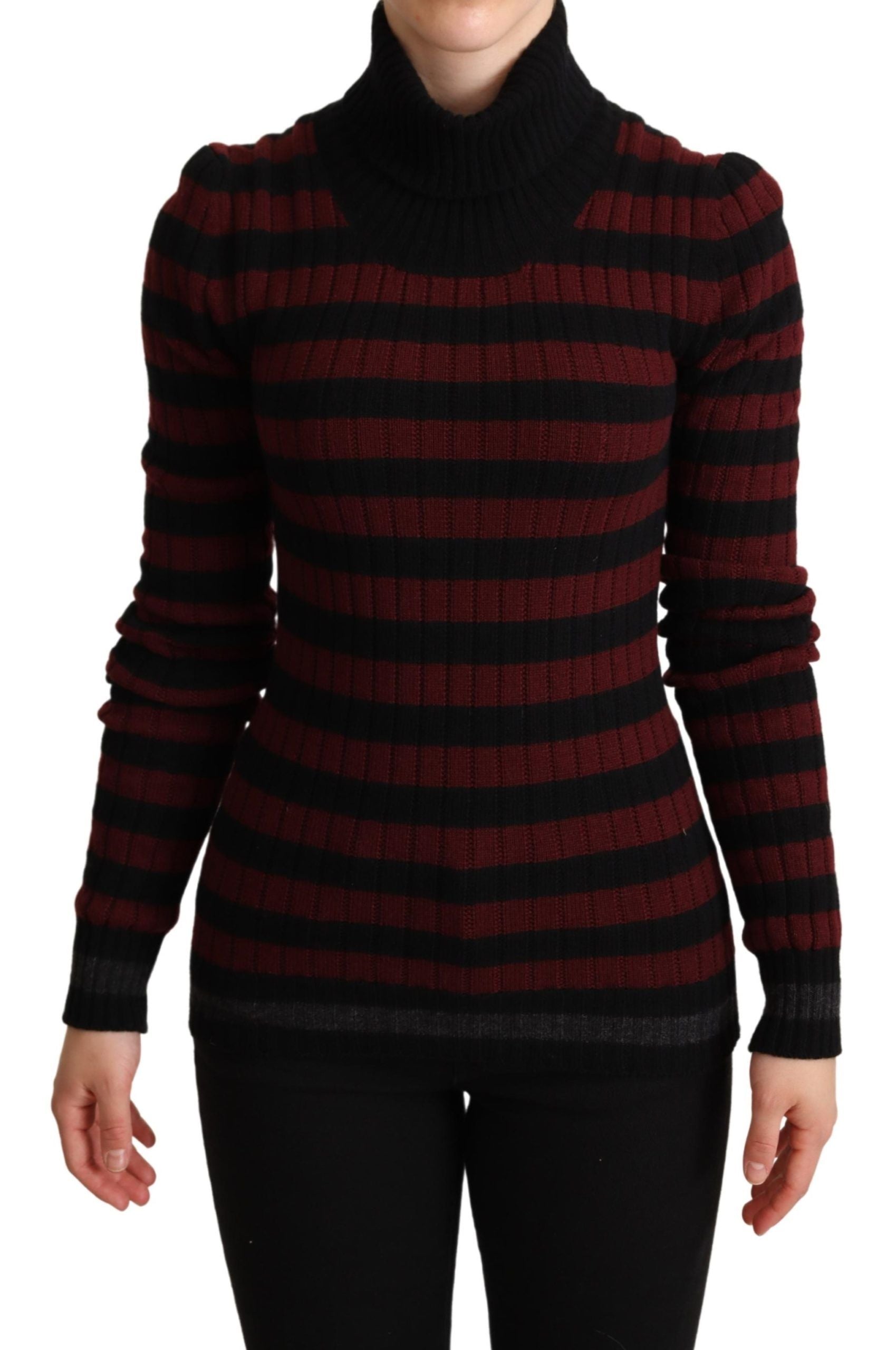 Dolce &amp; Gabbana black and red striped wool sweater