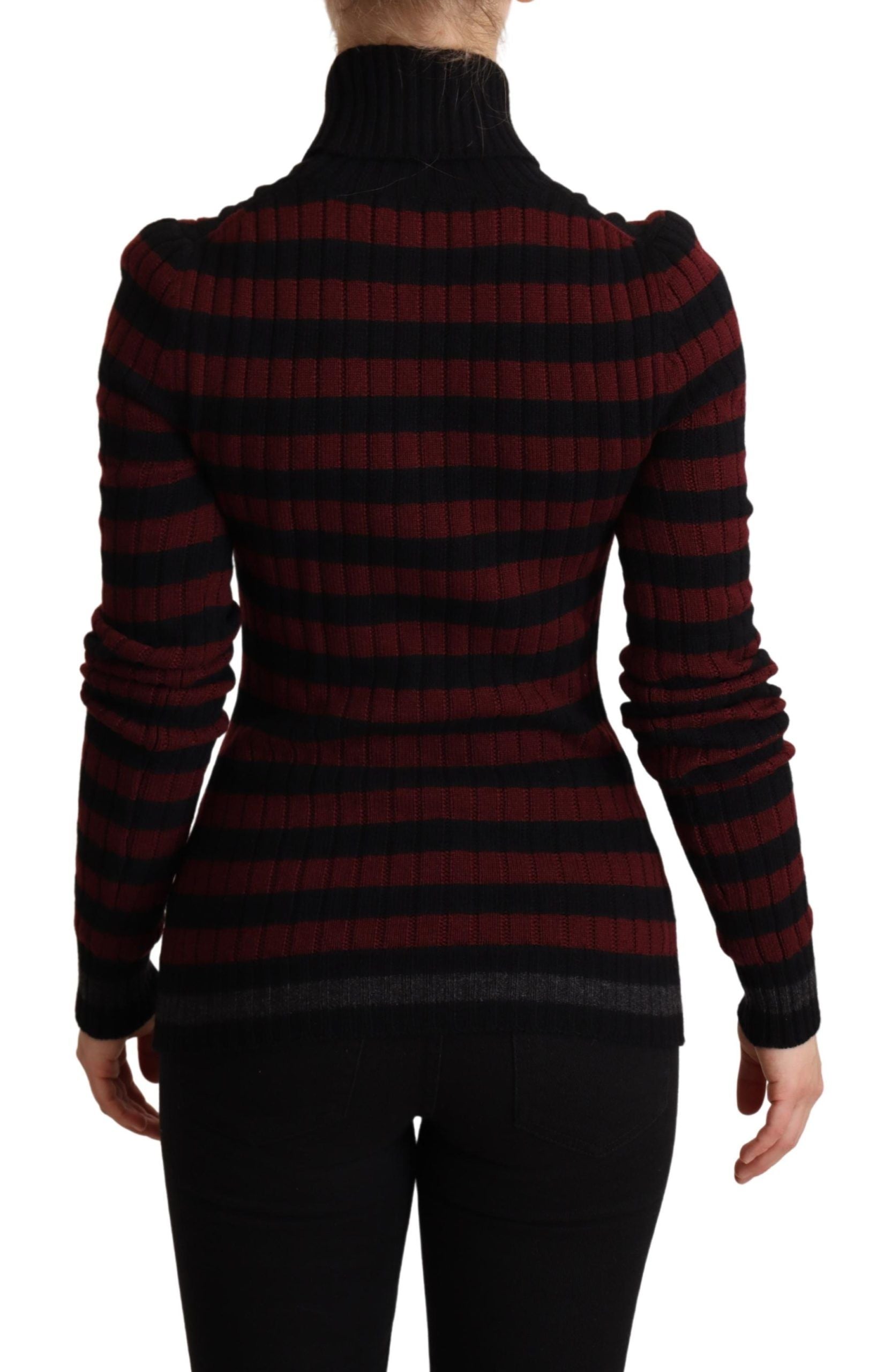 Dolce &amp; Gabbana black and red striped wool sweater