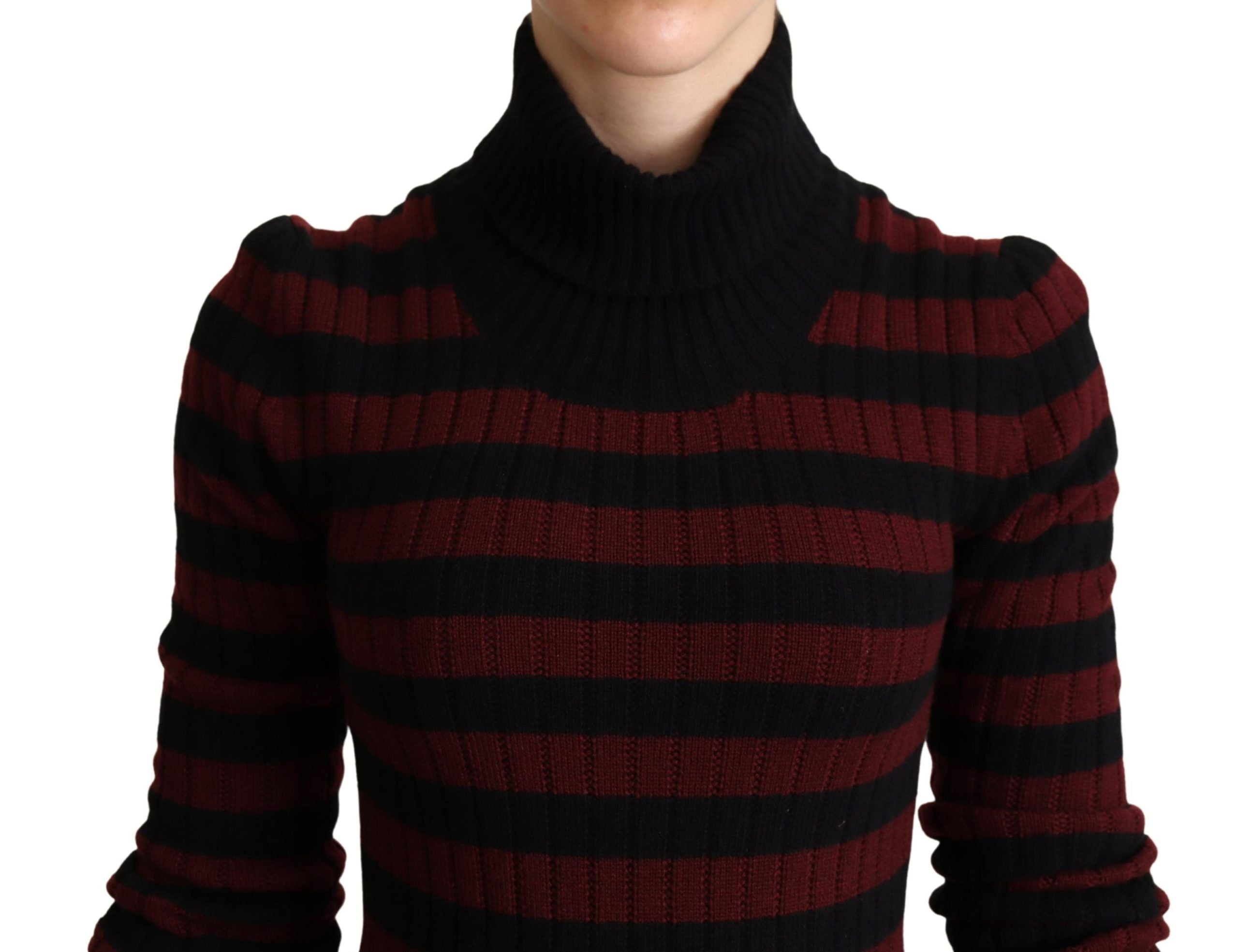 Dolce &amp; Gabbana black and red striped wool sweater