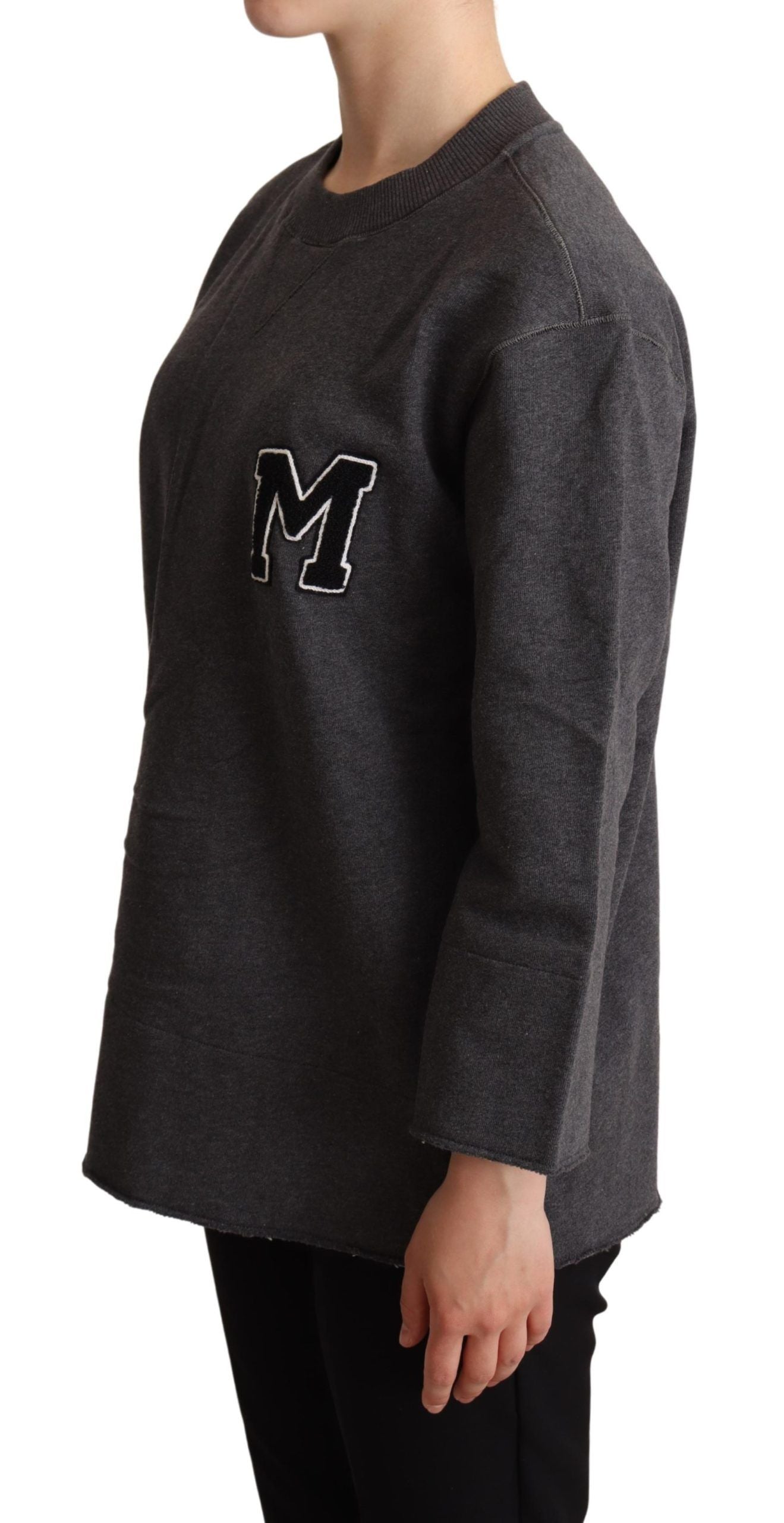 Dolce & Gabbana Grauer bestickter Pullover für Frauen