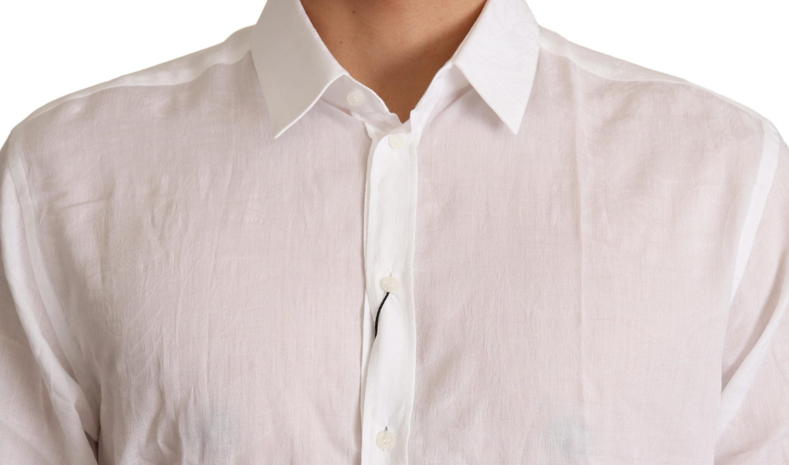 Dolce &amp; Gabbana White cotton shirt with floral pattern MARTINI