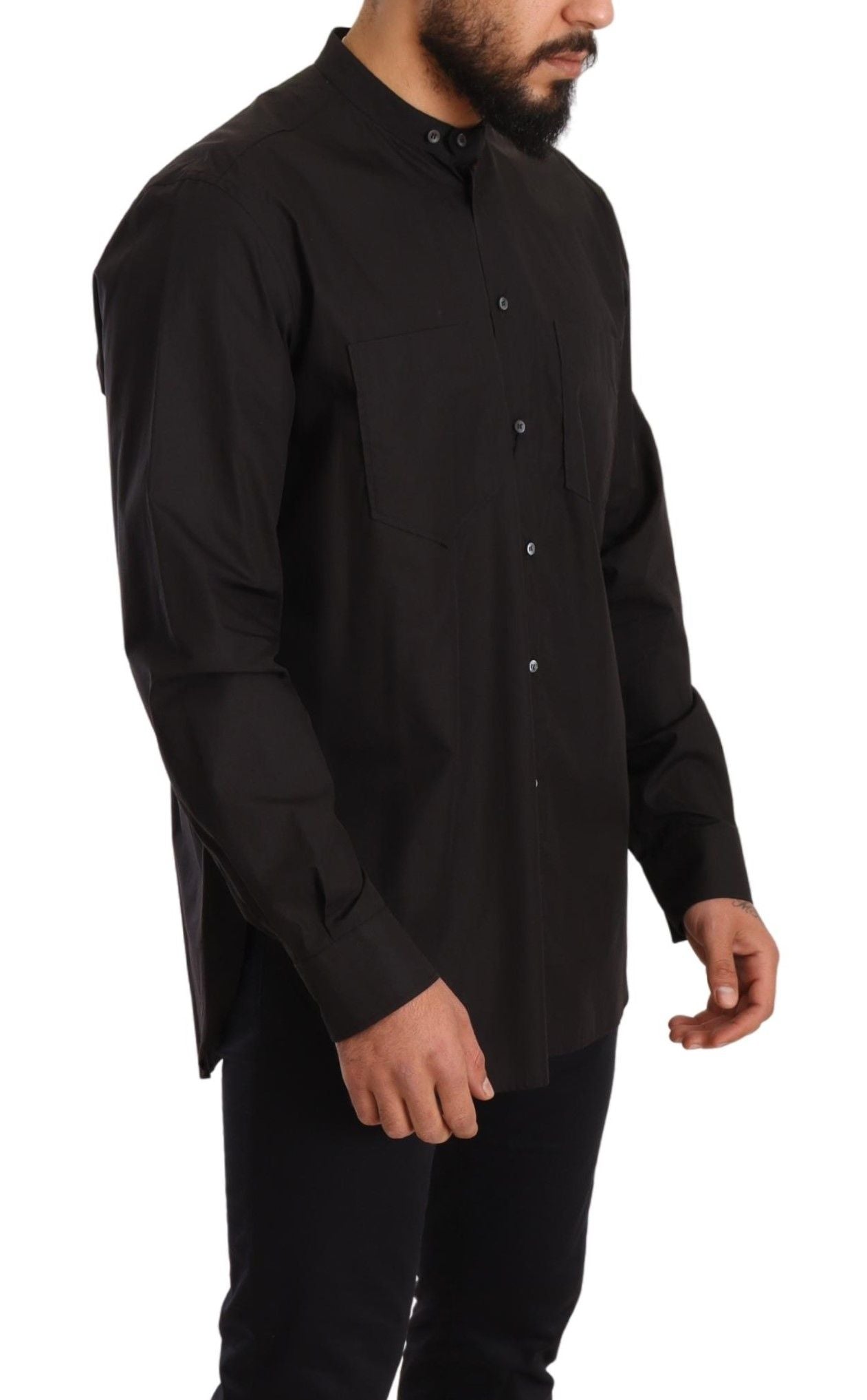 Dolce &amp; Gabbana Black 100% cotton formal shirt