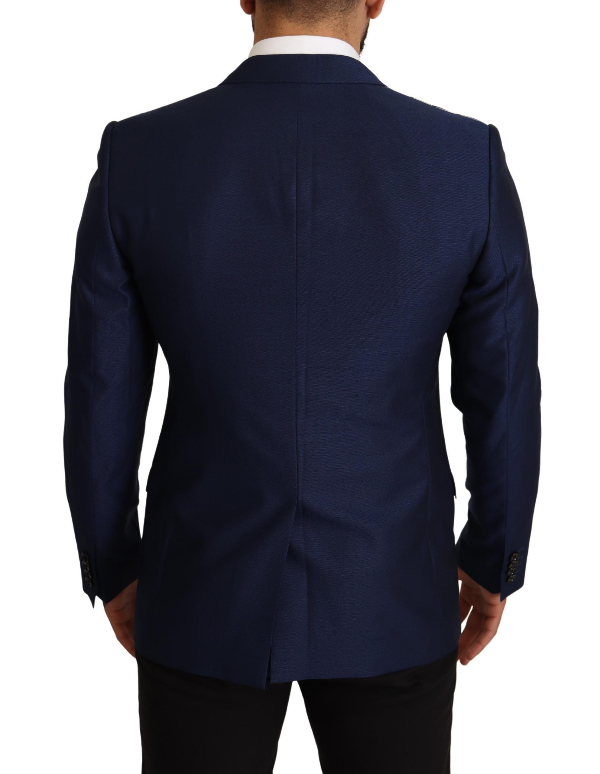 Dolce & Gabbana Marineblaue Slim Fit Jacke MARTINI Blazer