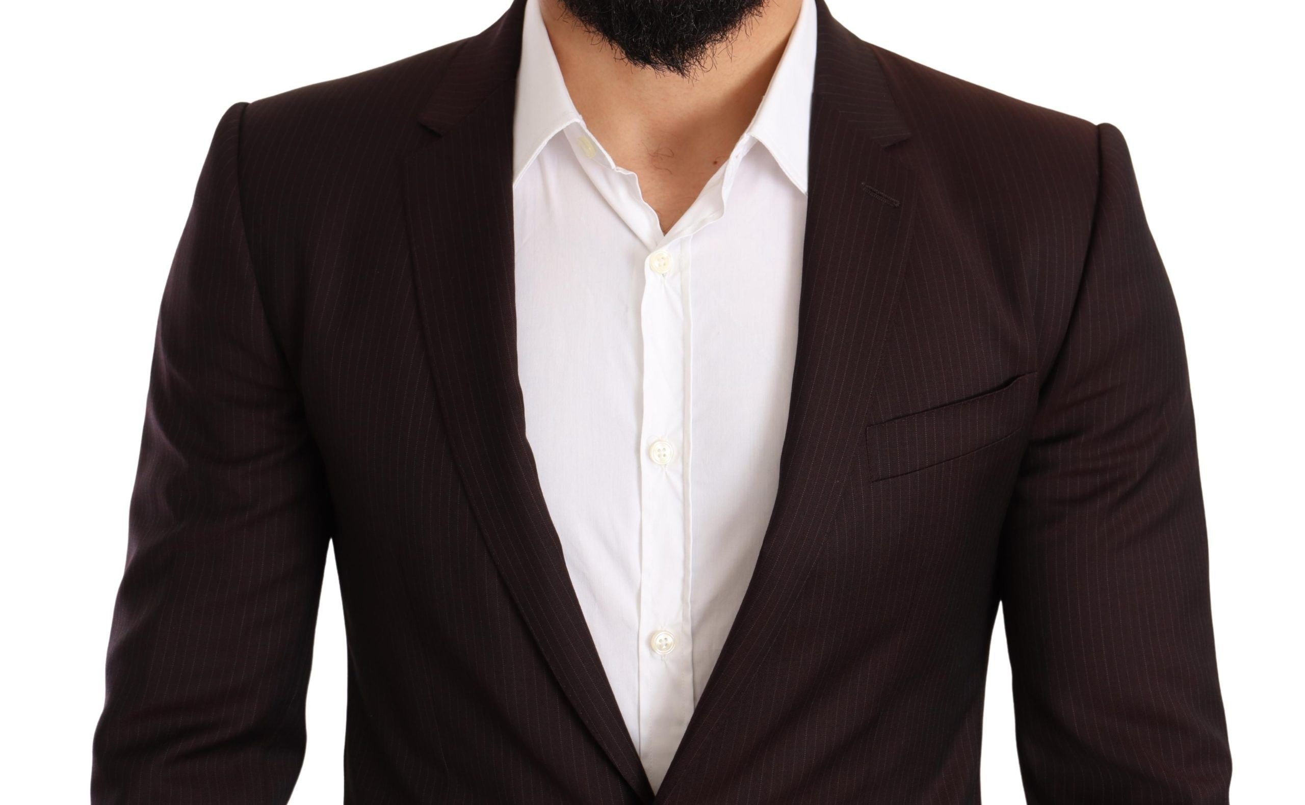 Dolce & Gabbana Bordeauxfarbener MARTINI Slim Fit Anzug aus Wolle