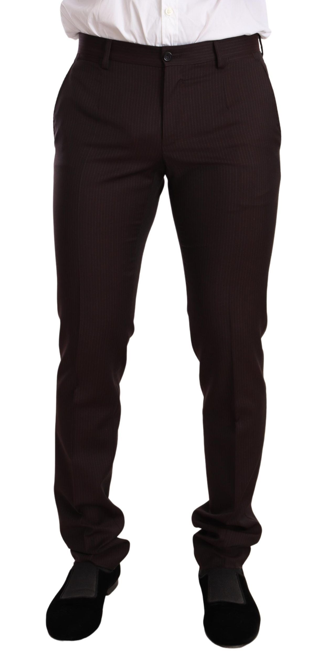 Dolce & Gabbana Bordeauxfarbener MARTINI Slim Fit Anzug aus Wolle