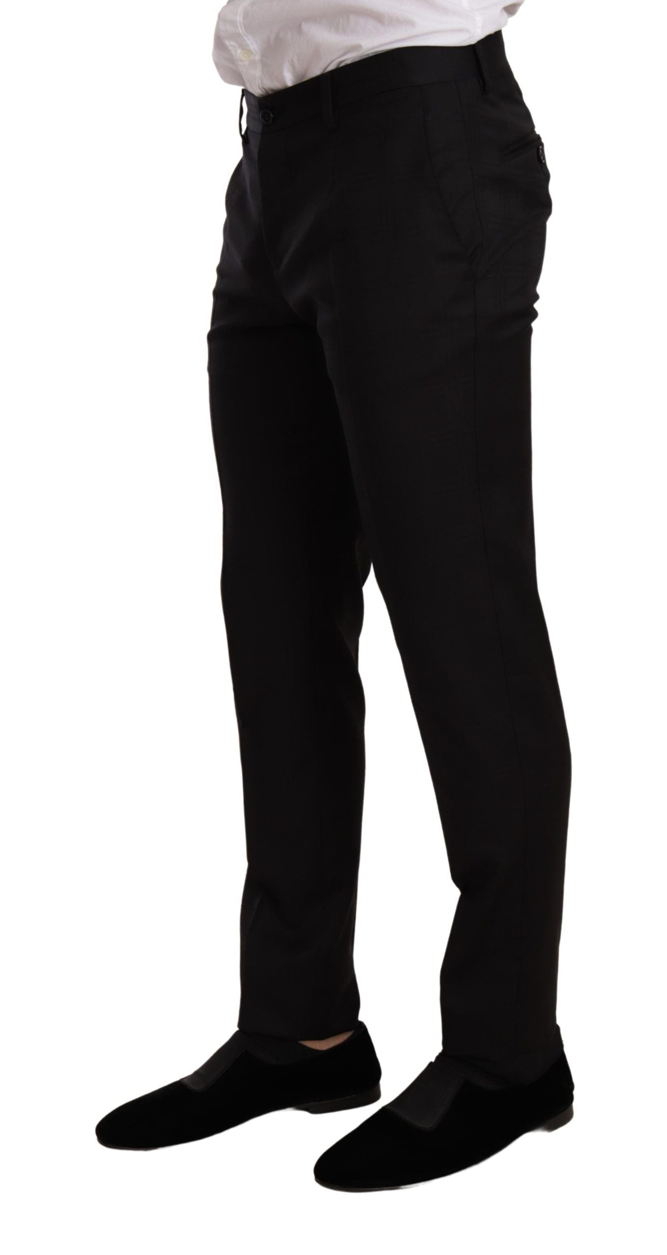 Dolce & Gabbana Schwarzer Karo-Anzug MARTINI SLIM FIT 2 Stück