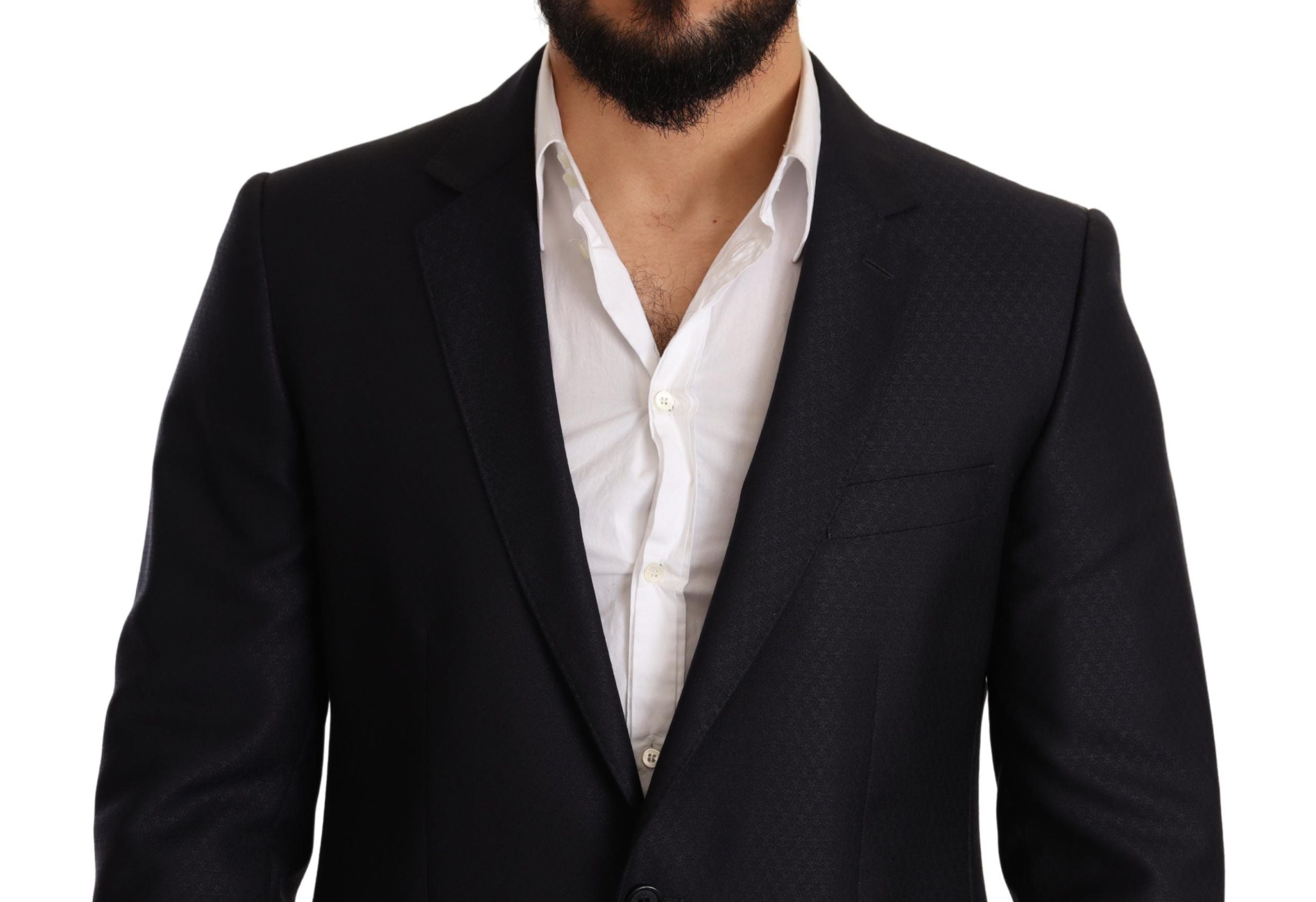 Dolce & Gabbana Blau gemustert MARTINI SLIM FIT 2 Stück Anzug