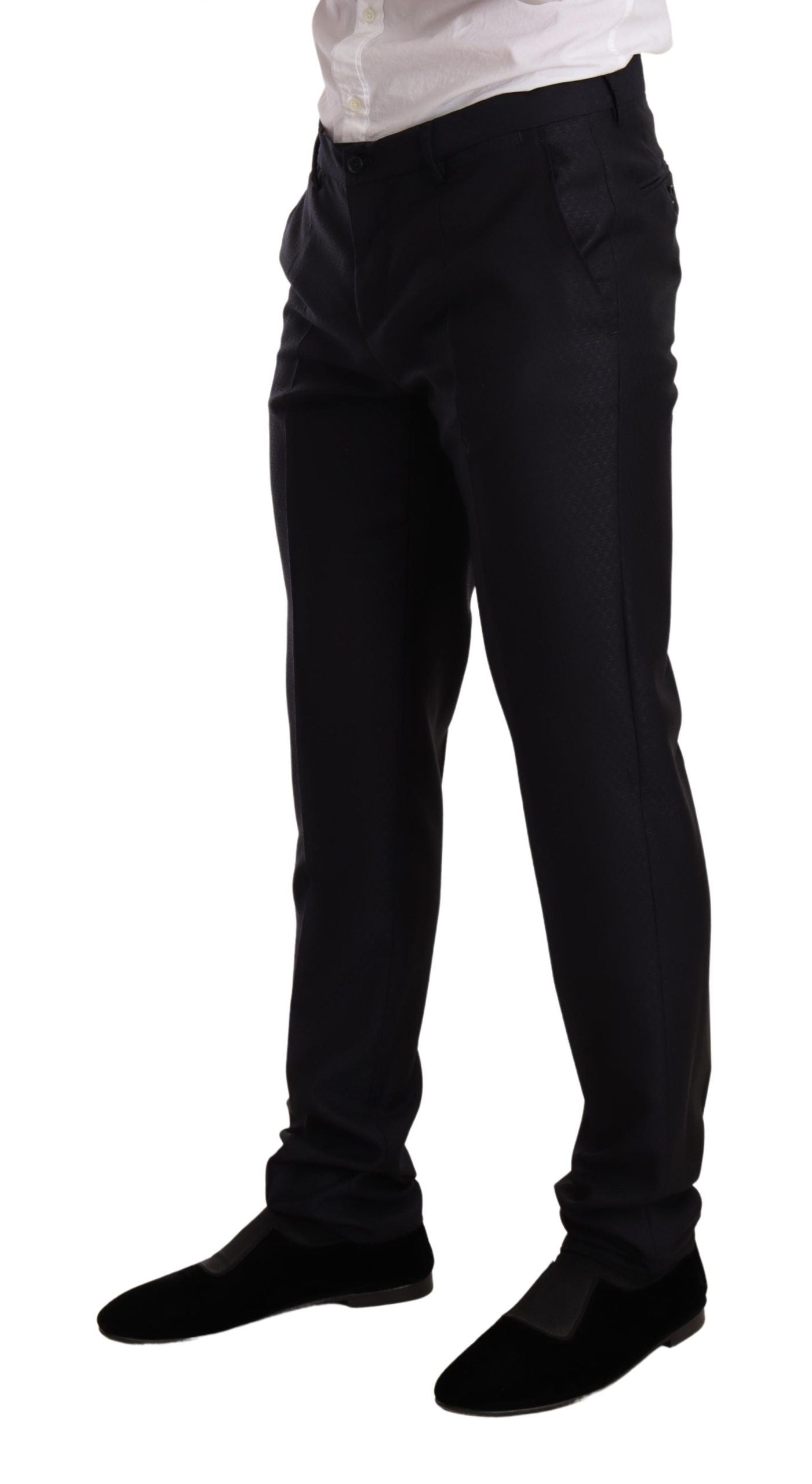 Dolce & Gabbana Blau gemustert MARTINI SLIM FIT 2 Stück Anzug