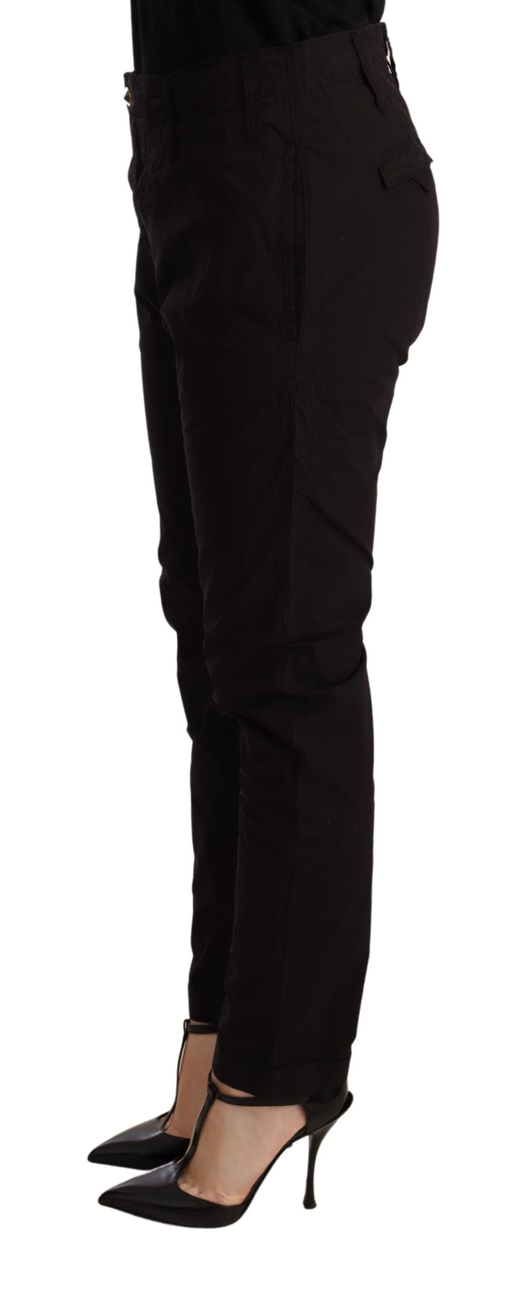 CYCLE Schwarze Skinny-Hose mit mittlerer Taille BAGGY Fit