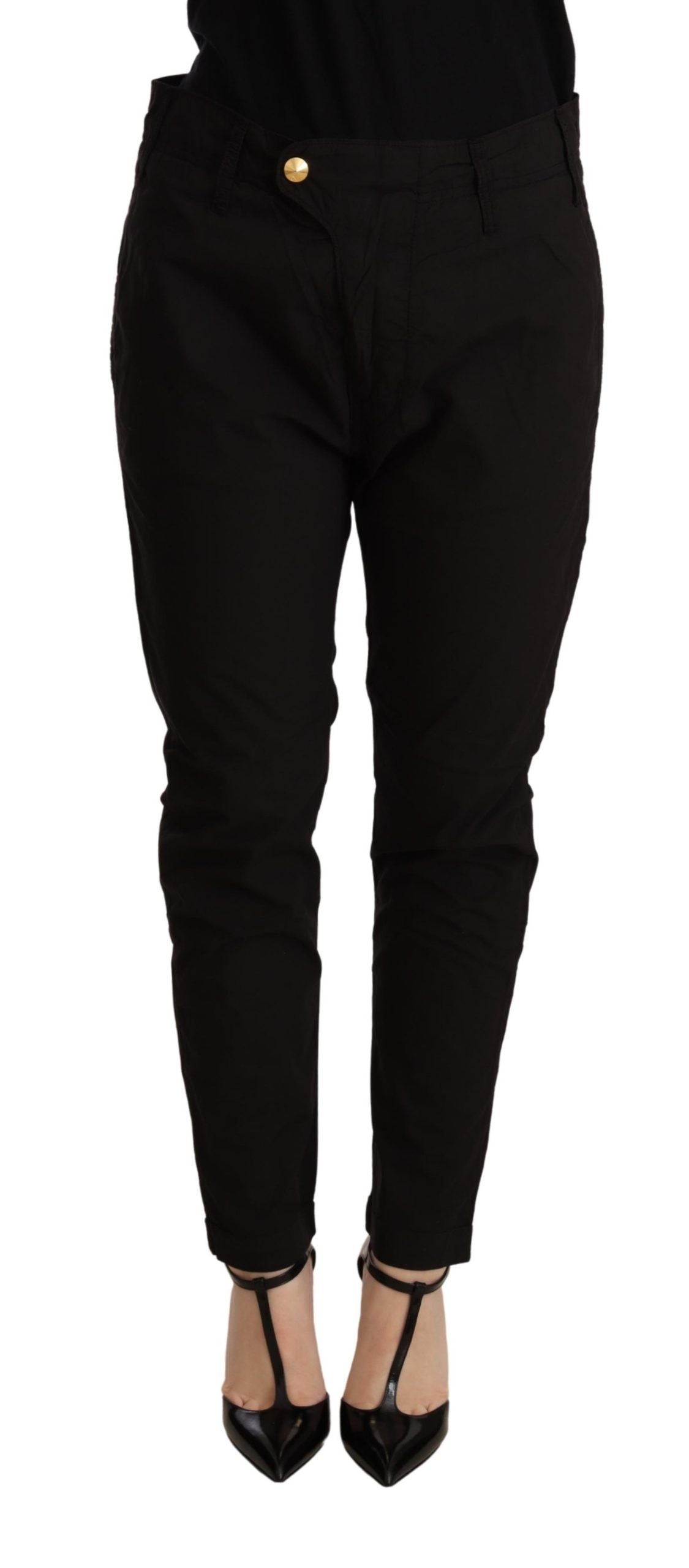 CYCLE Schwarze Skinny-Hose mit mittlerer Taille BAGGY Fit