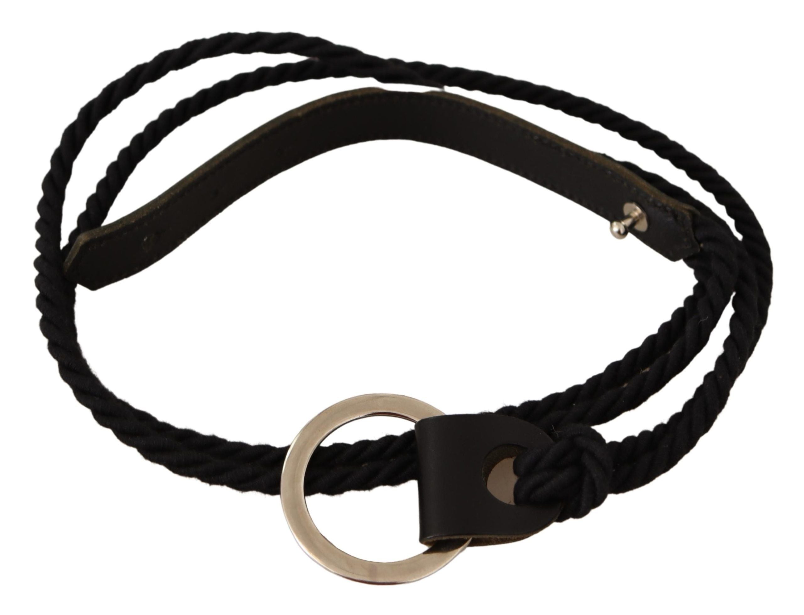 MILA SCHÖN Schwarzes Leder Schlankes Damen Taillenband Metallschnalle Gürtel