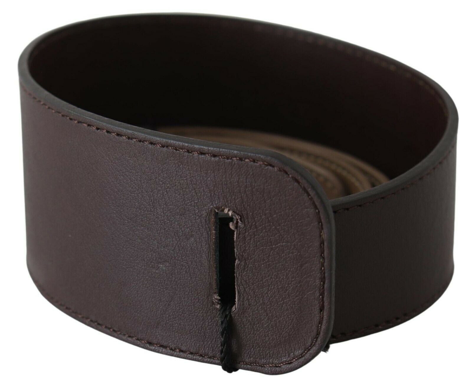 GF Ferre brown logo waist belt made of genuine leather