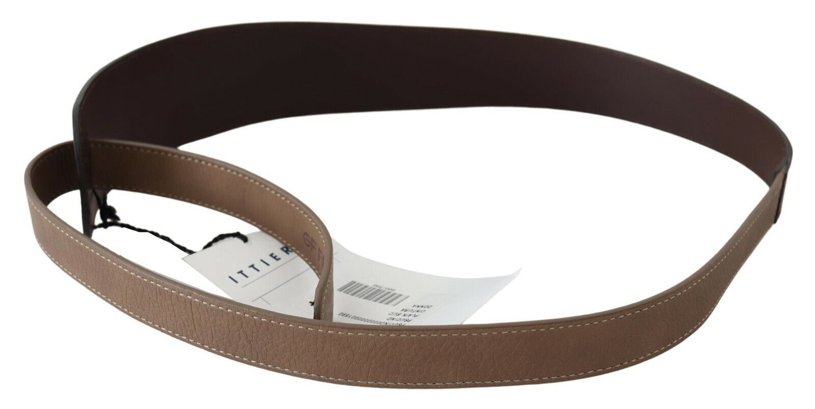 GF Ferre brown logo waist belt made of genuine leather