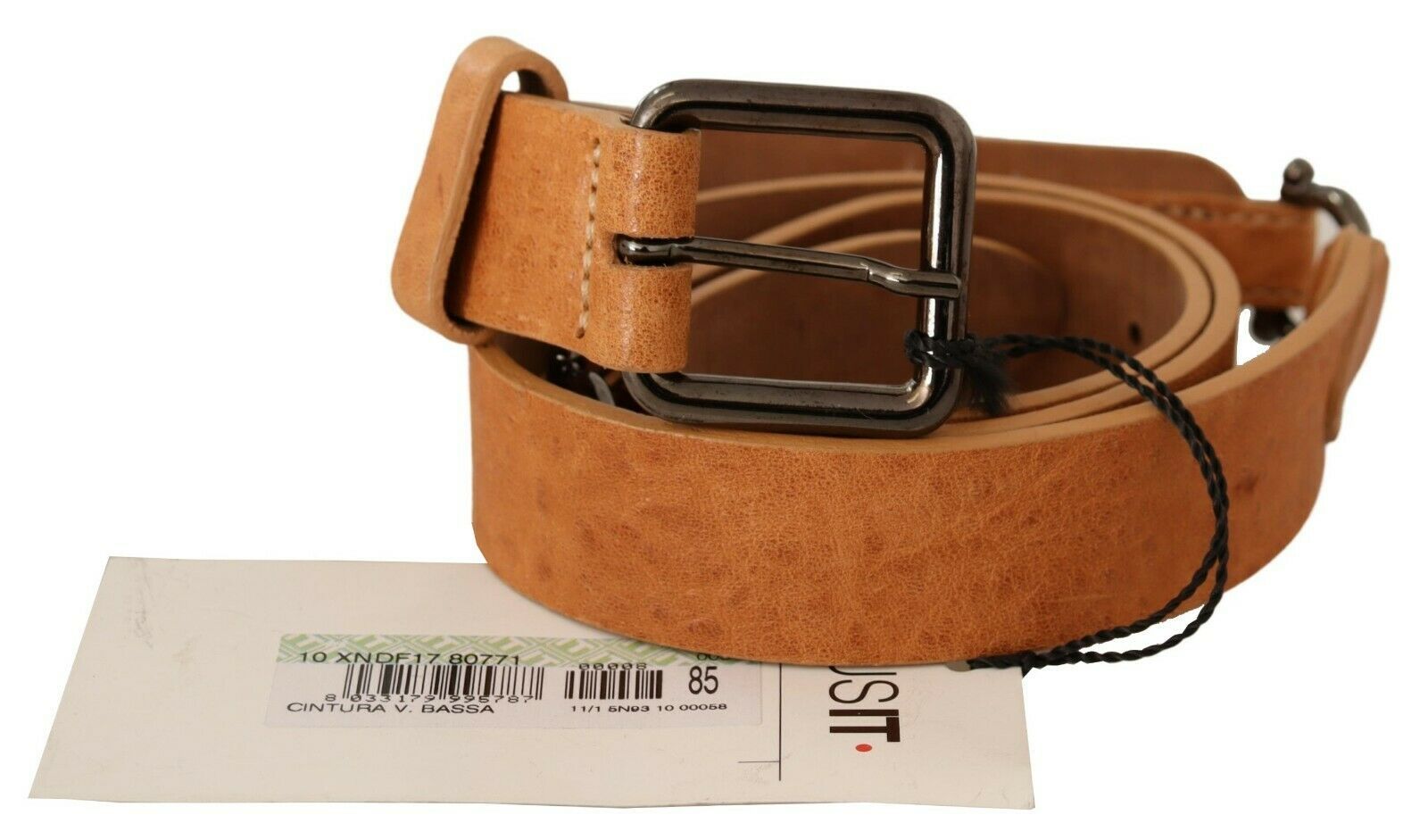 Costume National Light Brown Buckle Belt