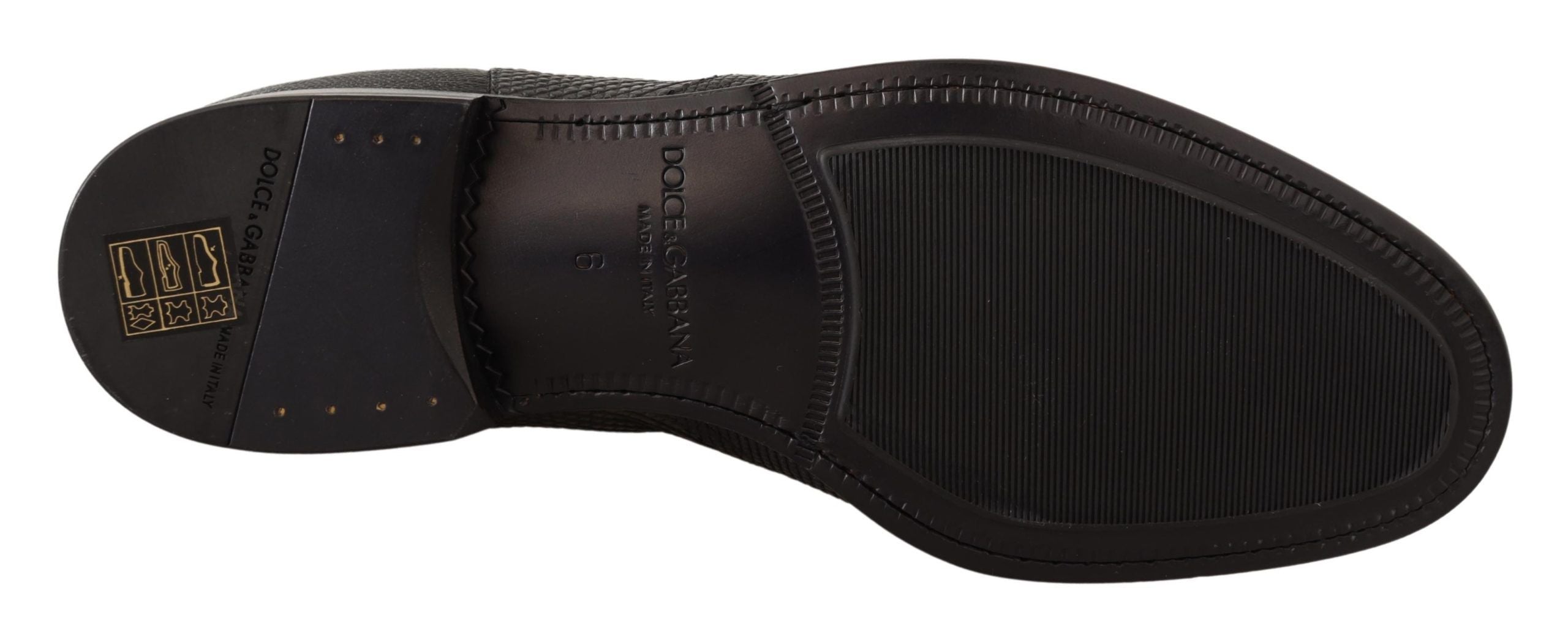 Dolce &amp; Gabbana black lizard leather ankle boots