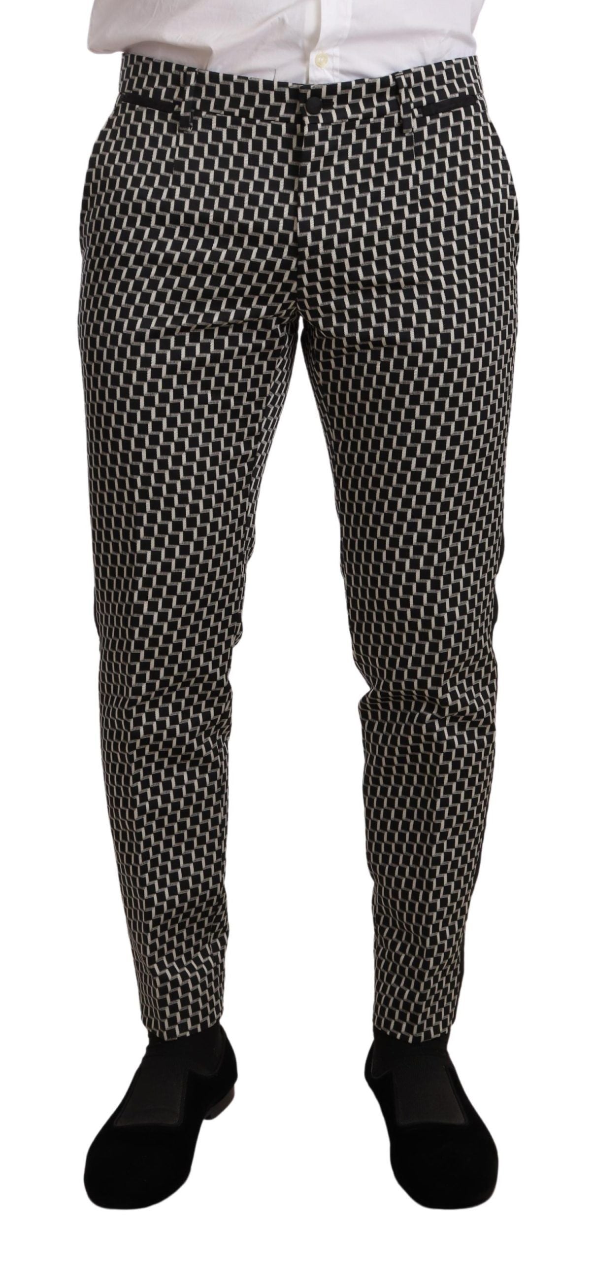 Dolce & Gabbana Schwarz Weiß Karo 3er Set MARTINI Anzug