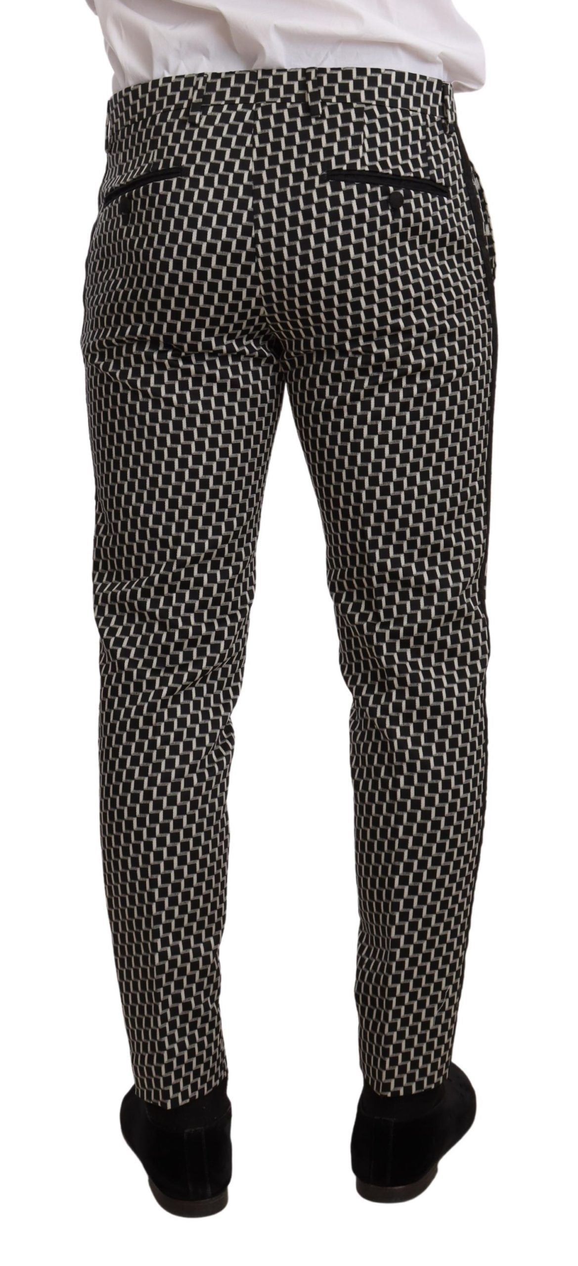 Dolce & Gabbana Schwarz Weiß Karo 3er Set MARTINI Anzug